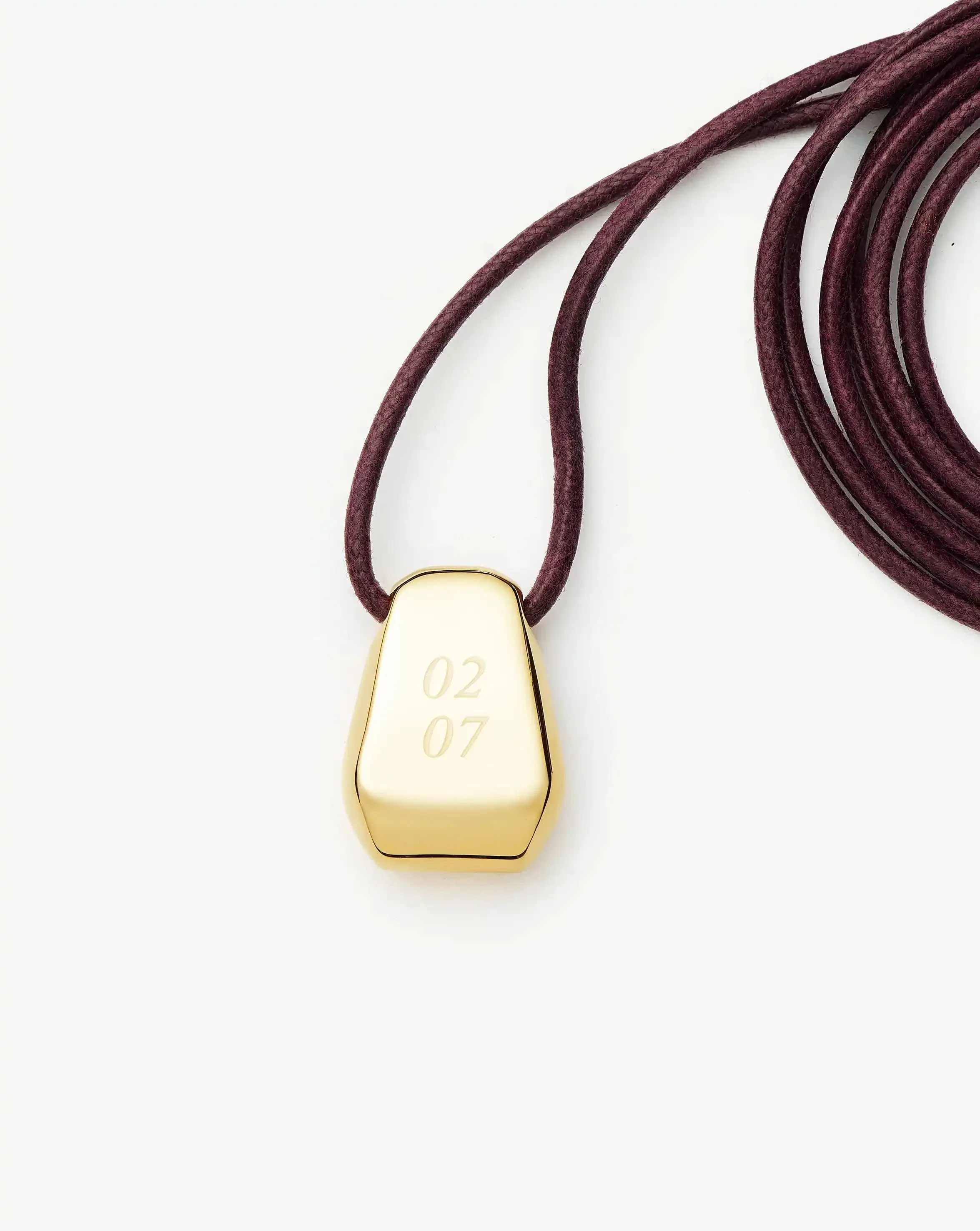 Lucy Williams Engravable Arco Cord Necklace | 18ct Gold Plated - Image 4