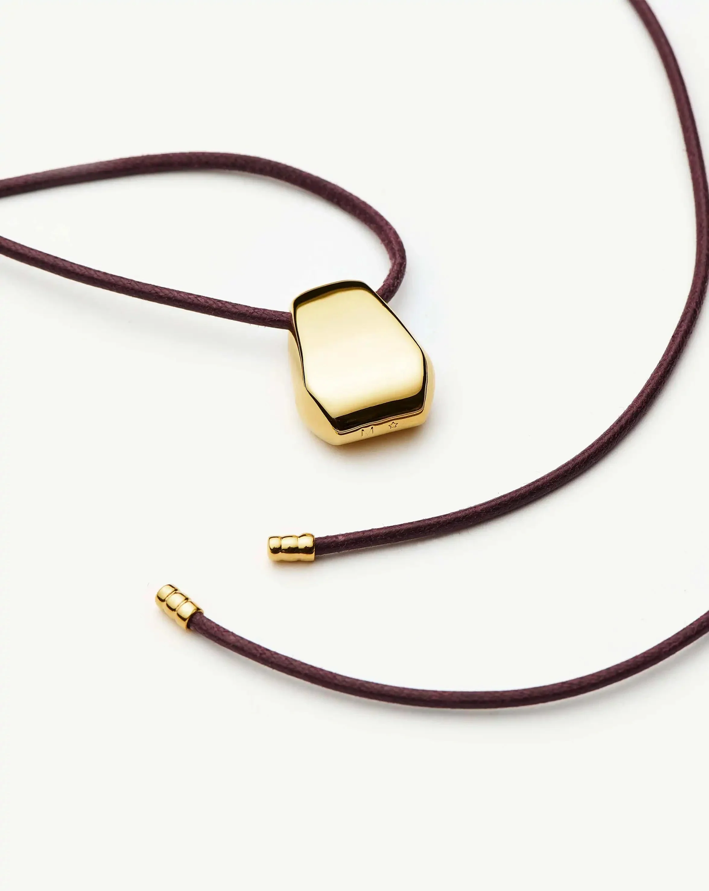 Lucy Williams Engravable Arco Cord Necklace | 18ct Gold Plated - Image 6