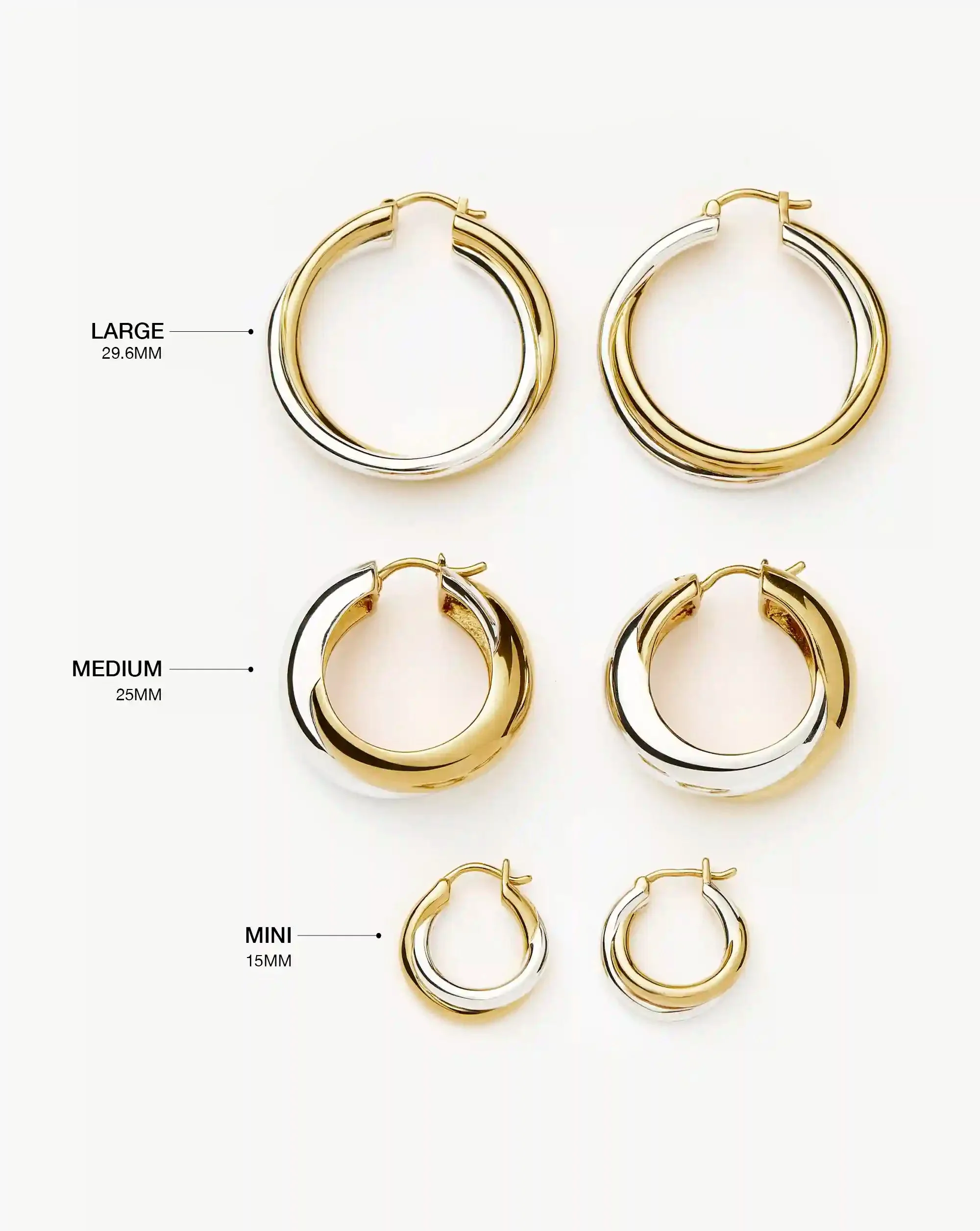 Lucy Williams Entwine Large Hoop Earrings | Mixed Metal - Image 4