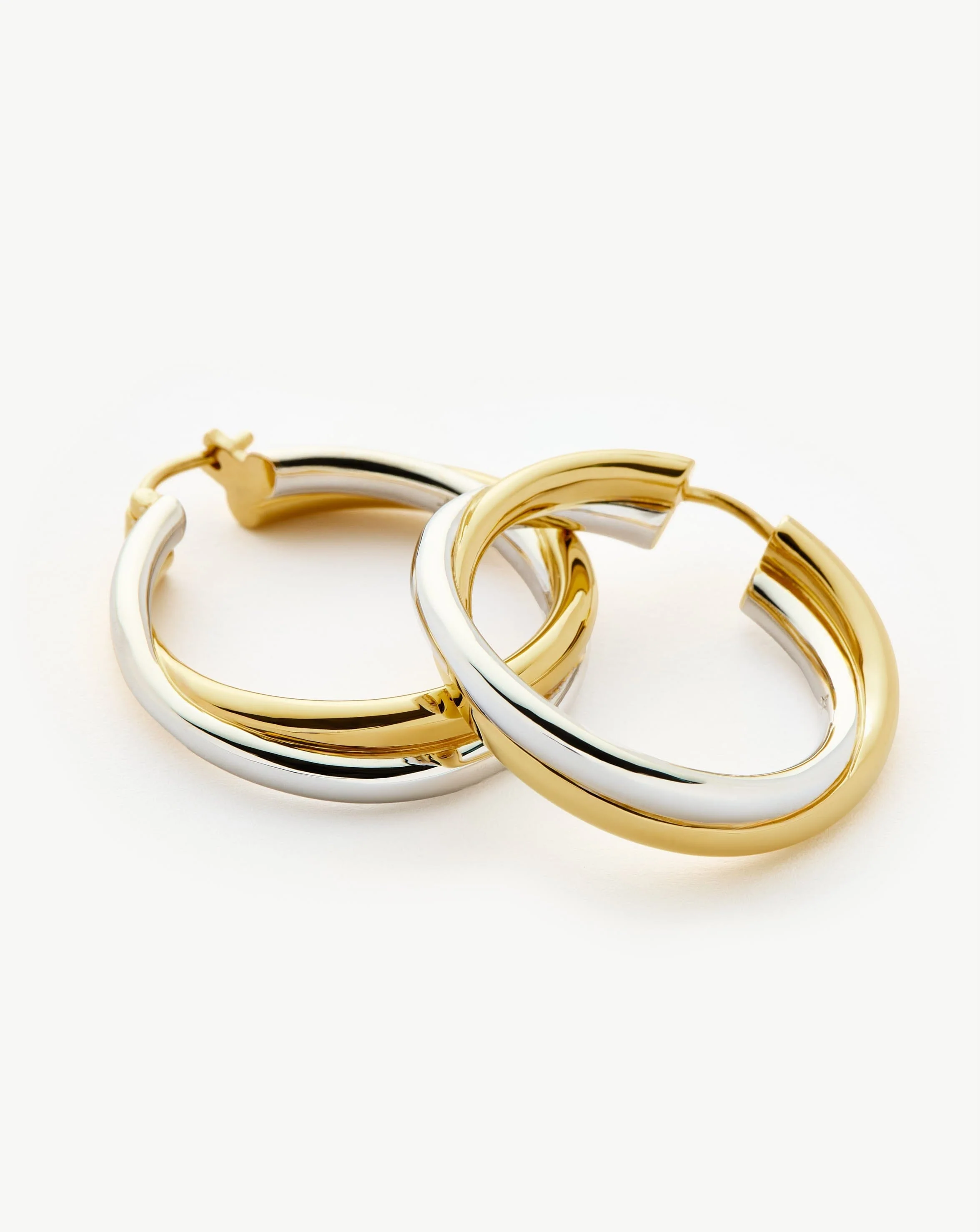 Lucy Williams Entwine Large Hoop Earrings | Mixed Metal - Image 5