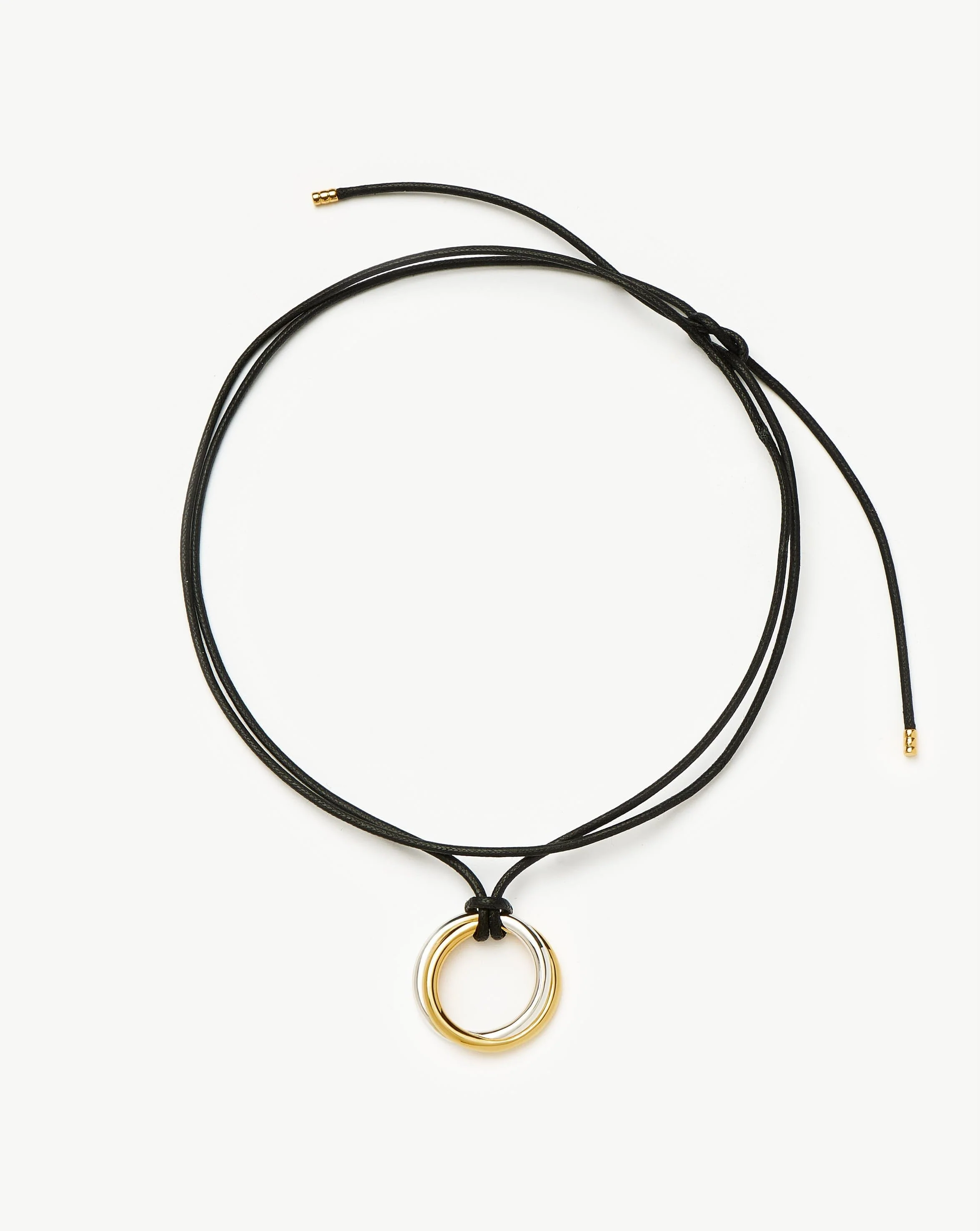 Lucy Williams Entwine Pendant Cord Necklace | Mixed Metal - Image 5