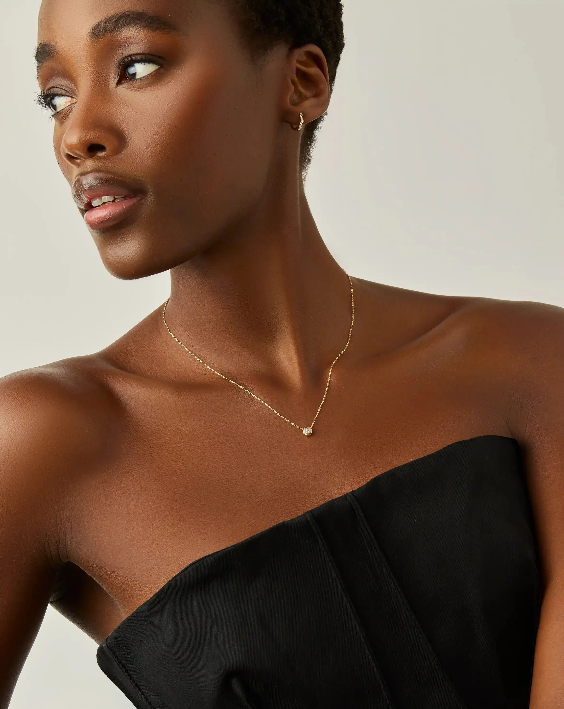 Lucy Williams Solid Gold Diamond Pendant Necklace | 14ct Solid Gold/Lab Grown Diamond - Image 3