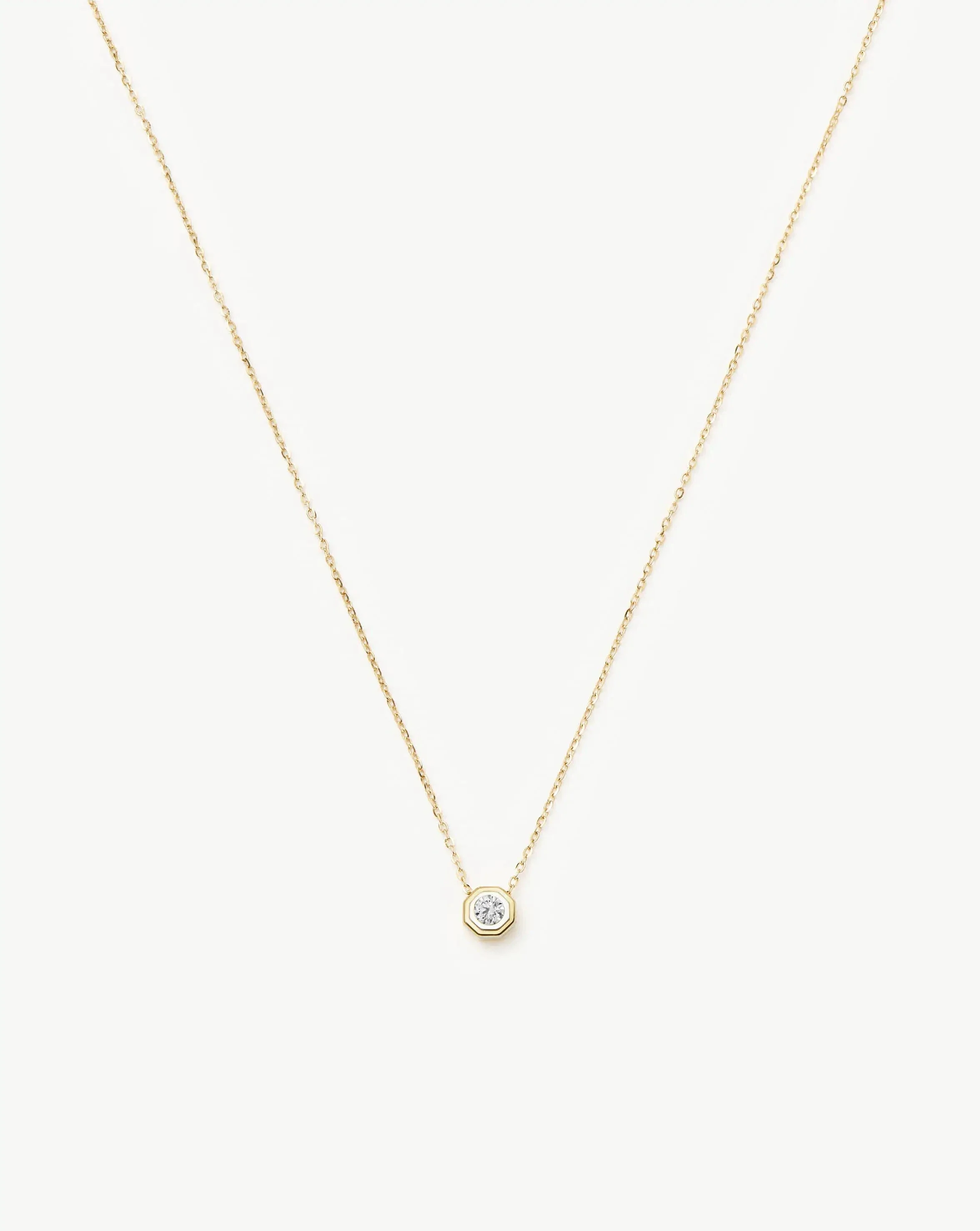 Lucy Williams Solid Gold Diamond Pendant Necklace | 14ct Solid Gold/Lab Grown Diamond - Image 4