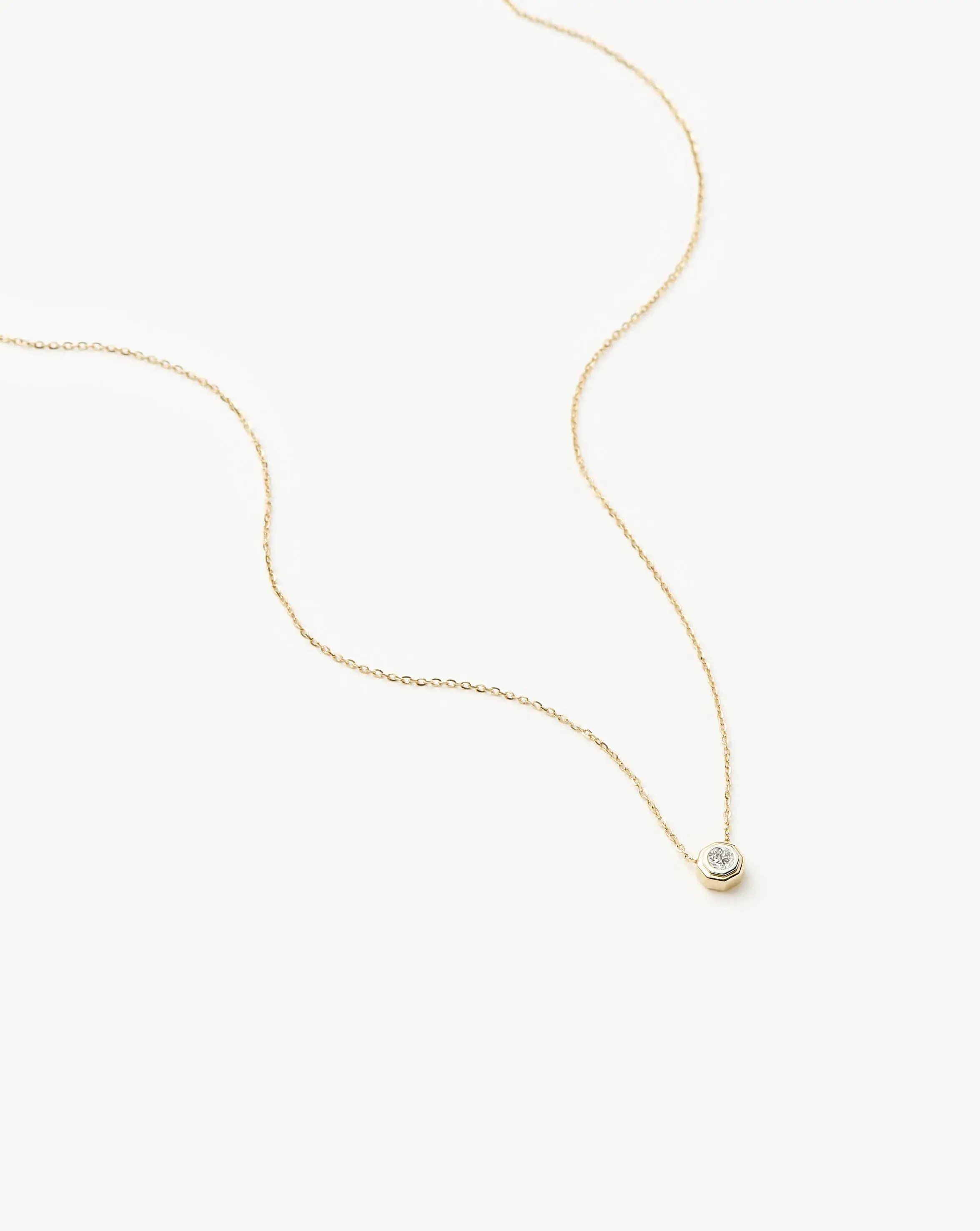 Lucy Williams Solid Gold Diamond Pendant Necklace | 14ct Solid Gold/Lab Grown Diamond - Image 5