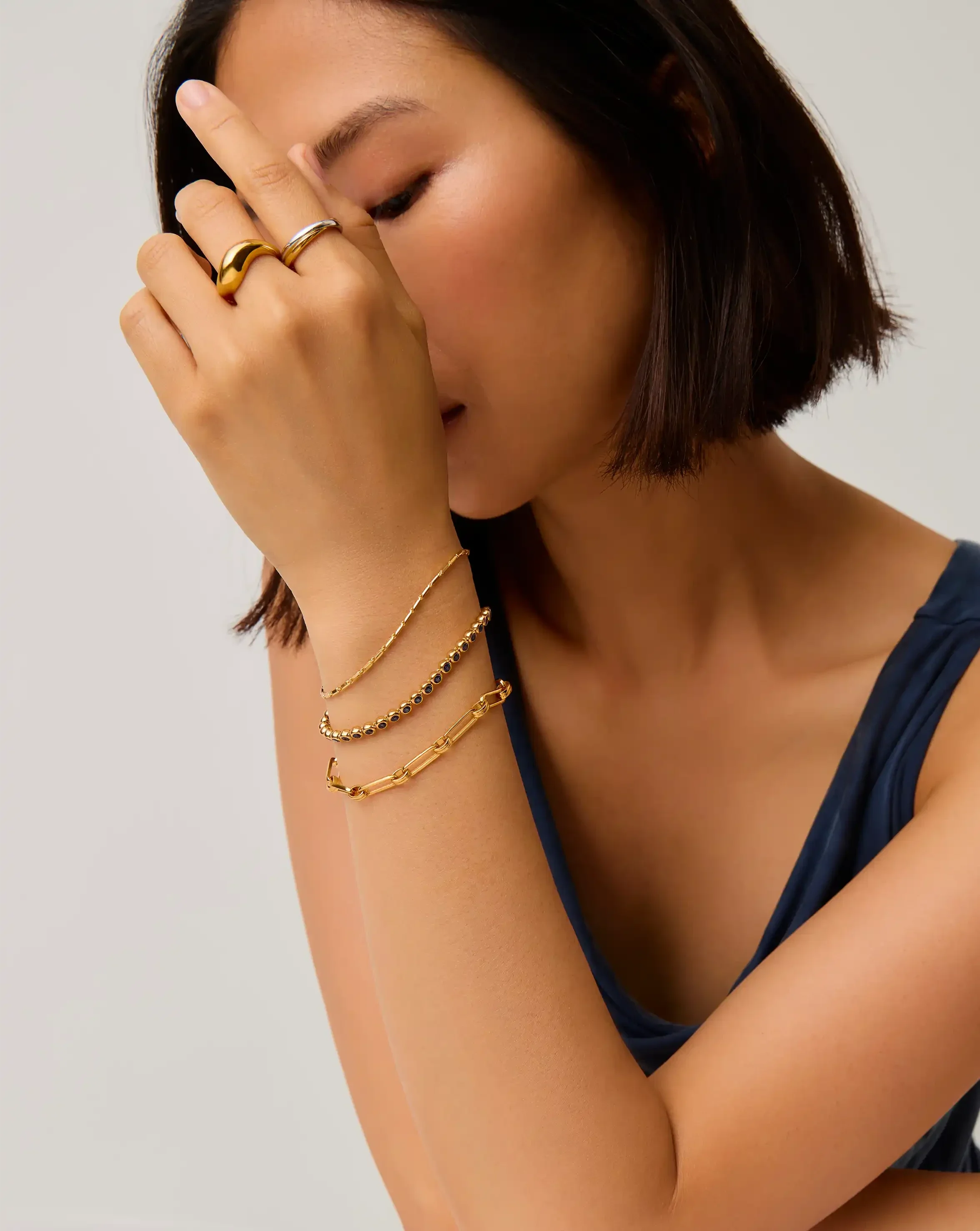 Lucy Williams Horizon Link Chain Bracelet | 18ct Gold Vermeil - Image 3