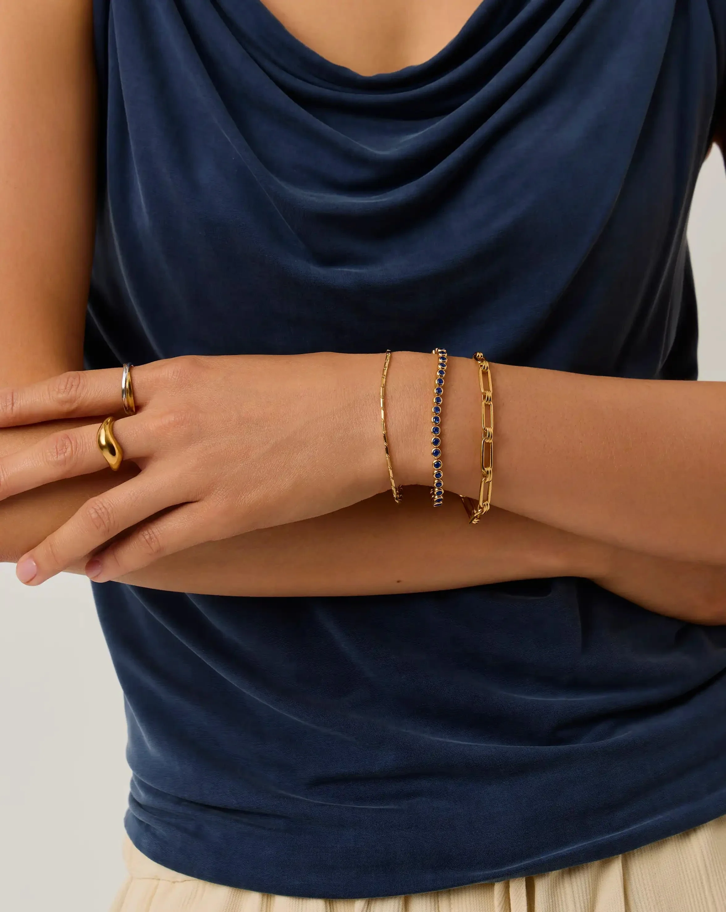 Lucy Williams Horizon Link Chain Bracelet | 18ct Gold Vermeil - Image 6