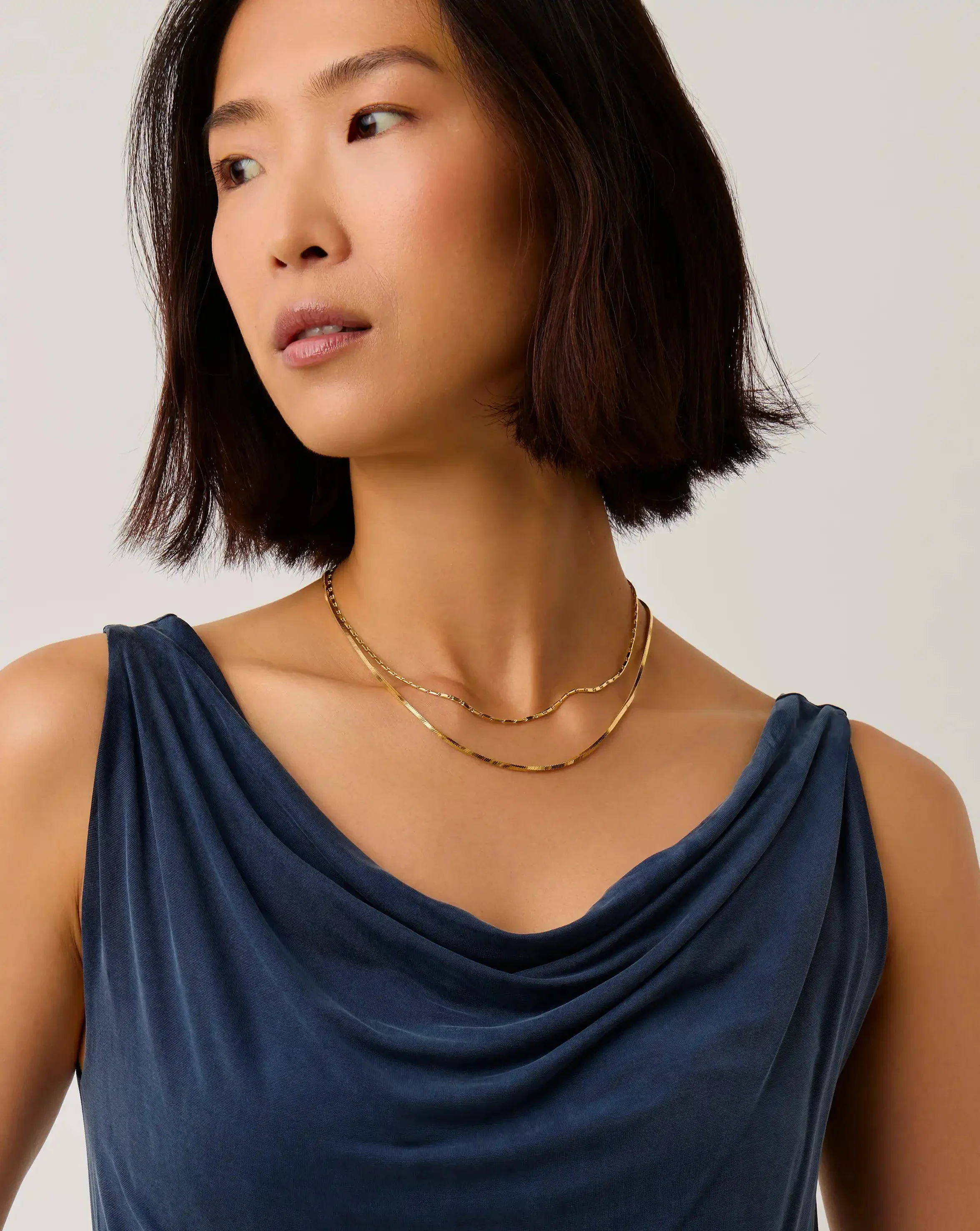 Lucy Williams Horizon Link Chain Necklace | 18ct Gold Vermeil - Image 3
