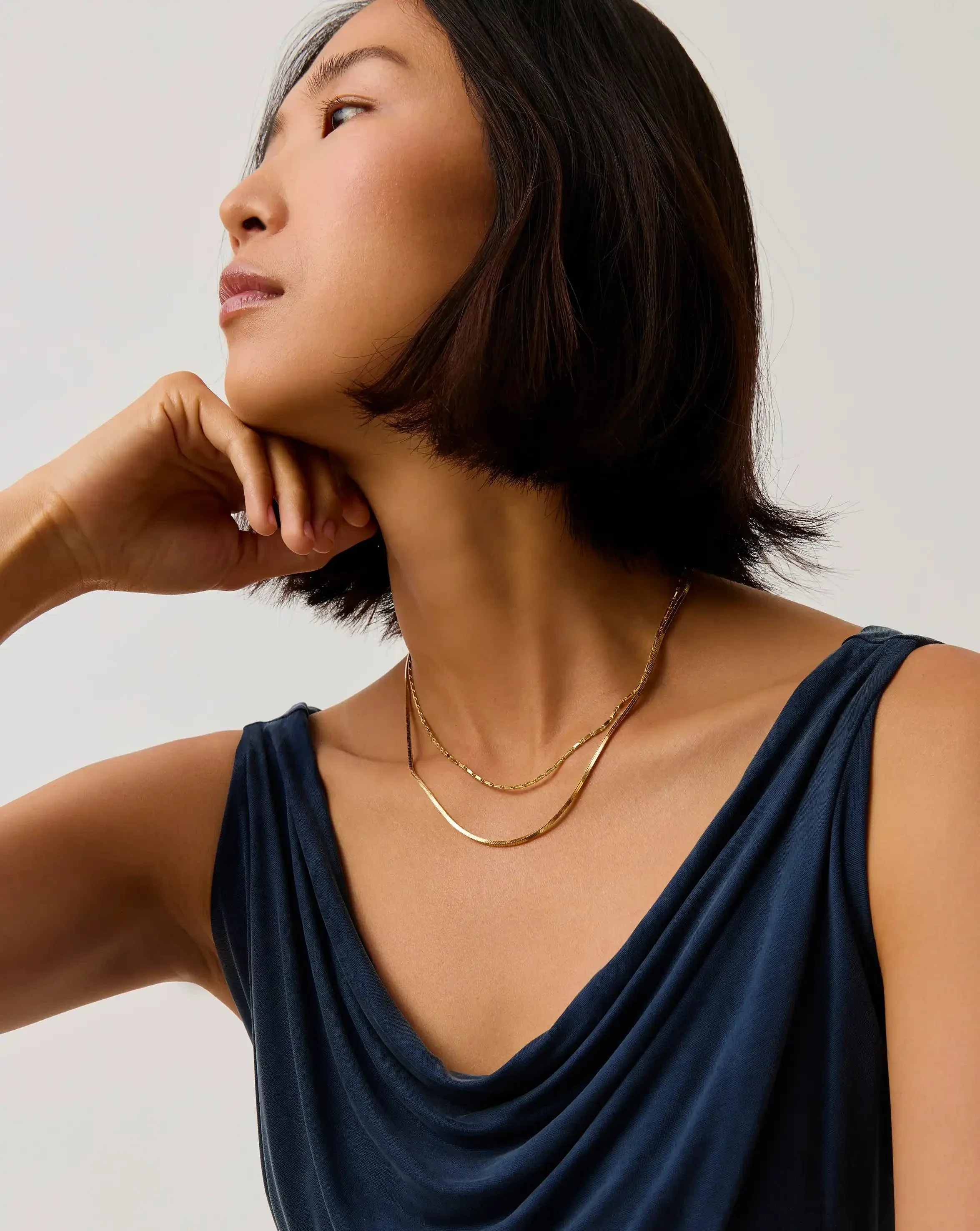 Lucy Williams Horizon Link Chain Necklace | 18ct Gold Vermeil - Image 6