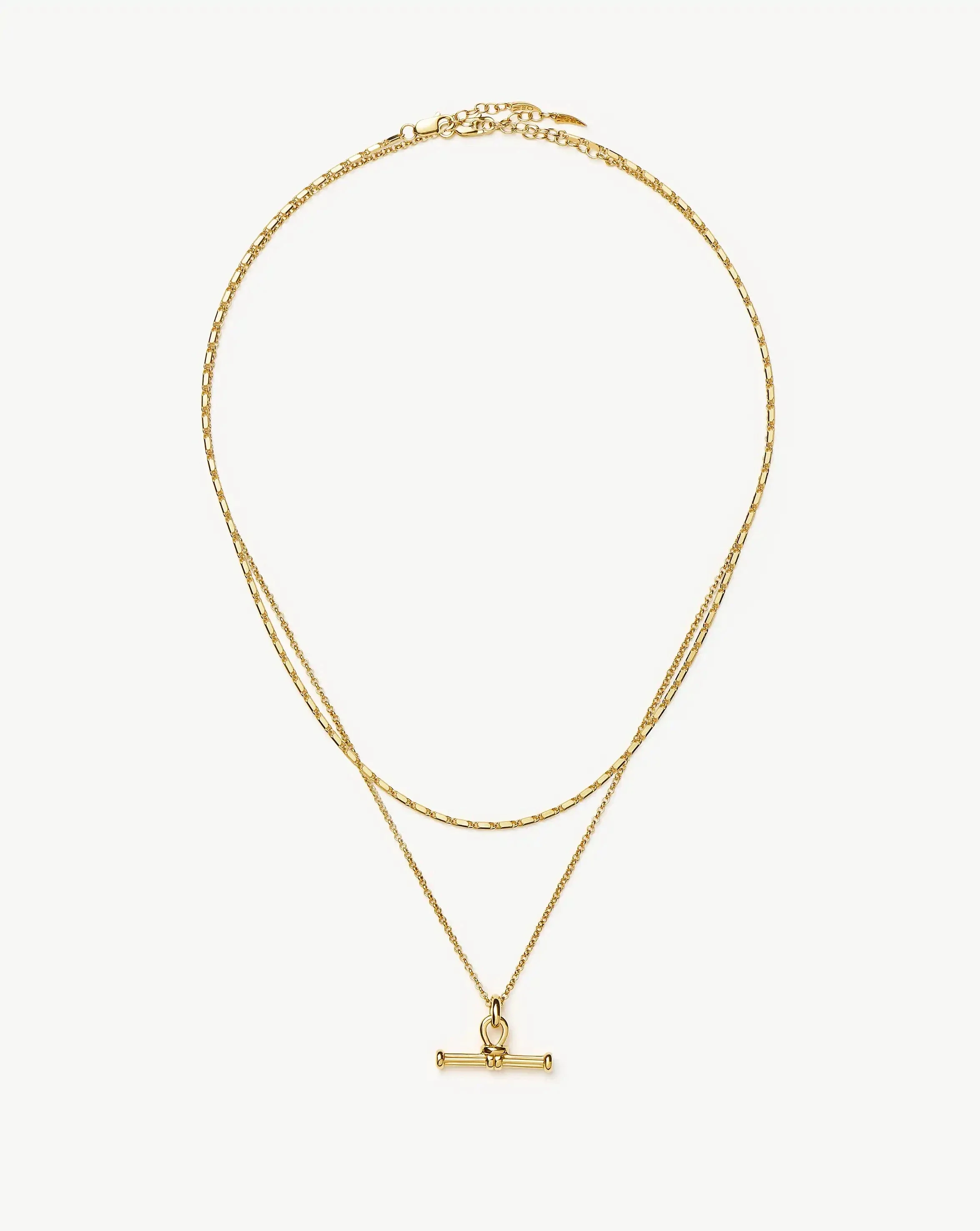 Lucy Williams Horizon & Ridge T-Bar Necklace Set | 18ct Gold Plated/18ct Gold Vermeil - Image 4