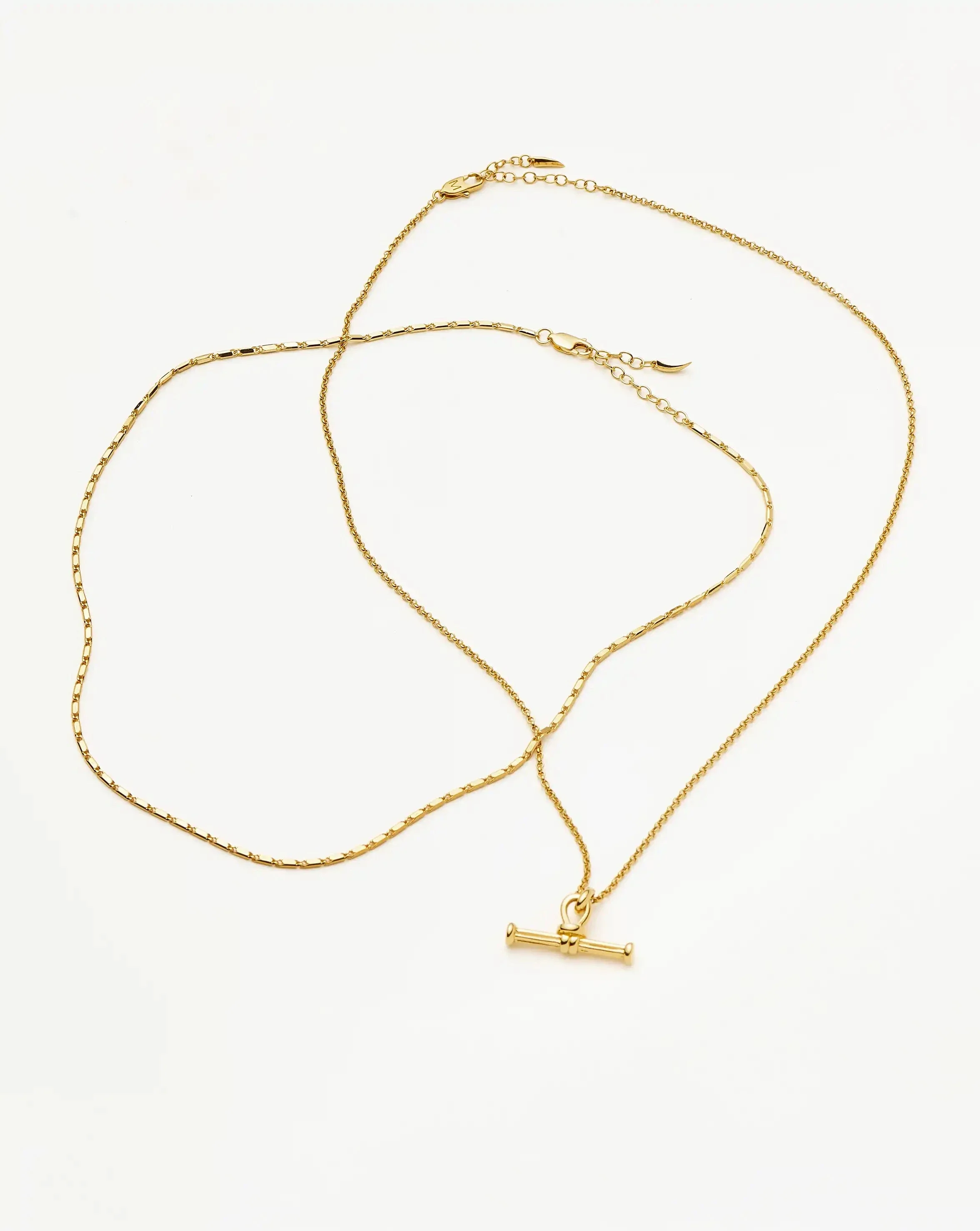 Lucy Williams Horizon & Ridge T-Bar Necklace Set | 18ct Gold Plated/18ct Gold Vermeil - Image 5