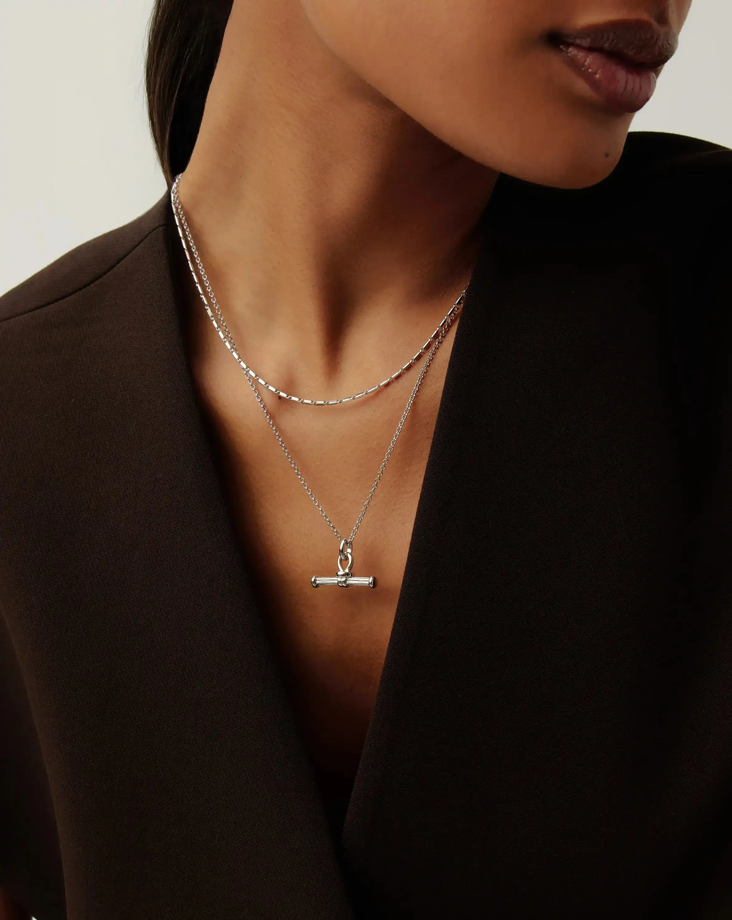 Lucy Williams Horizon & Ridge T-bar Necklace Set | Sterling Silver - Image 6