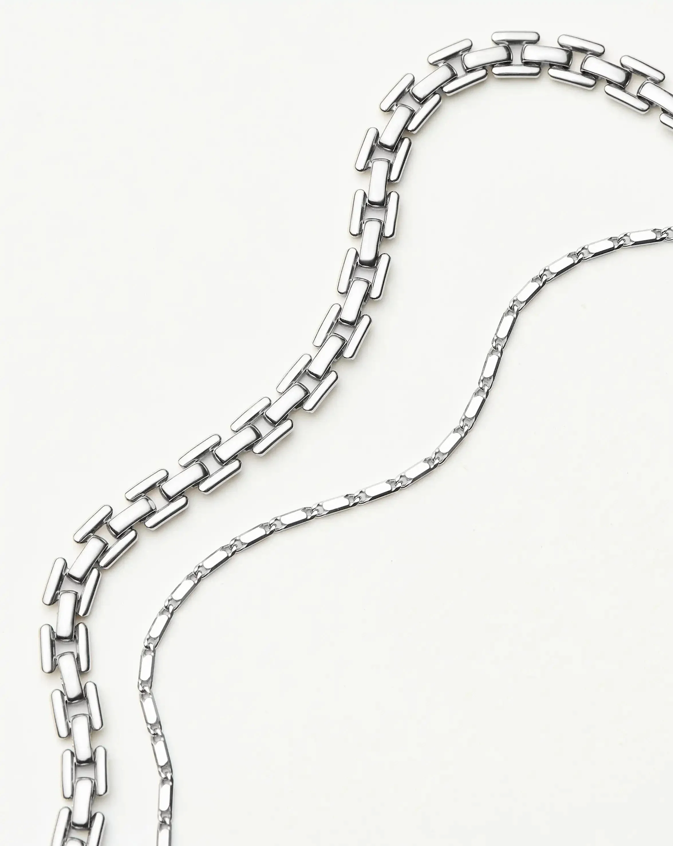 Lucy Williams Horizon & Timepiece Bracelet Set | Sterling Silver/Silver Plated - Image 4