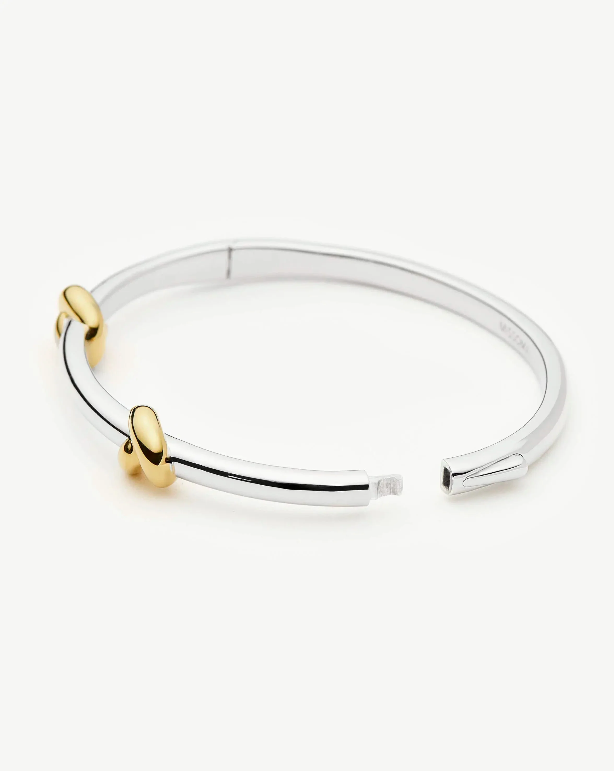 Lucy Williams Knot Hinged Bangle | Mixed Metal - Image 4