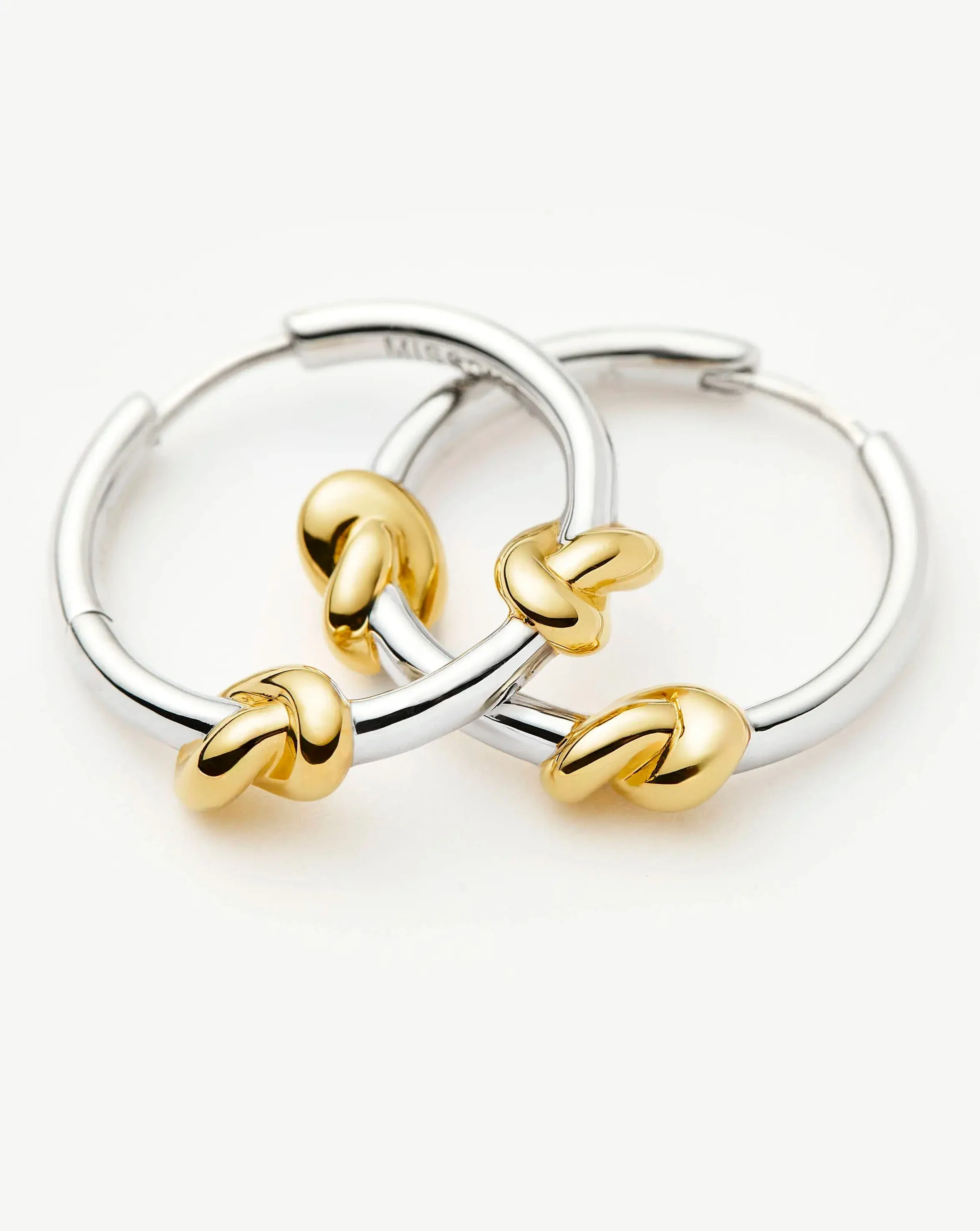 Lucy Williams Knot Small Hoop Earrings | Mixed Metal - Image 5