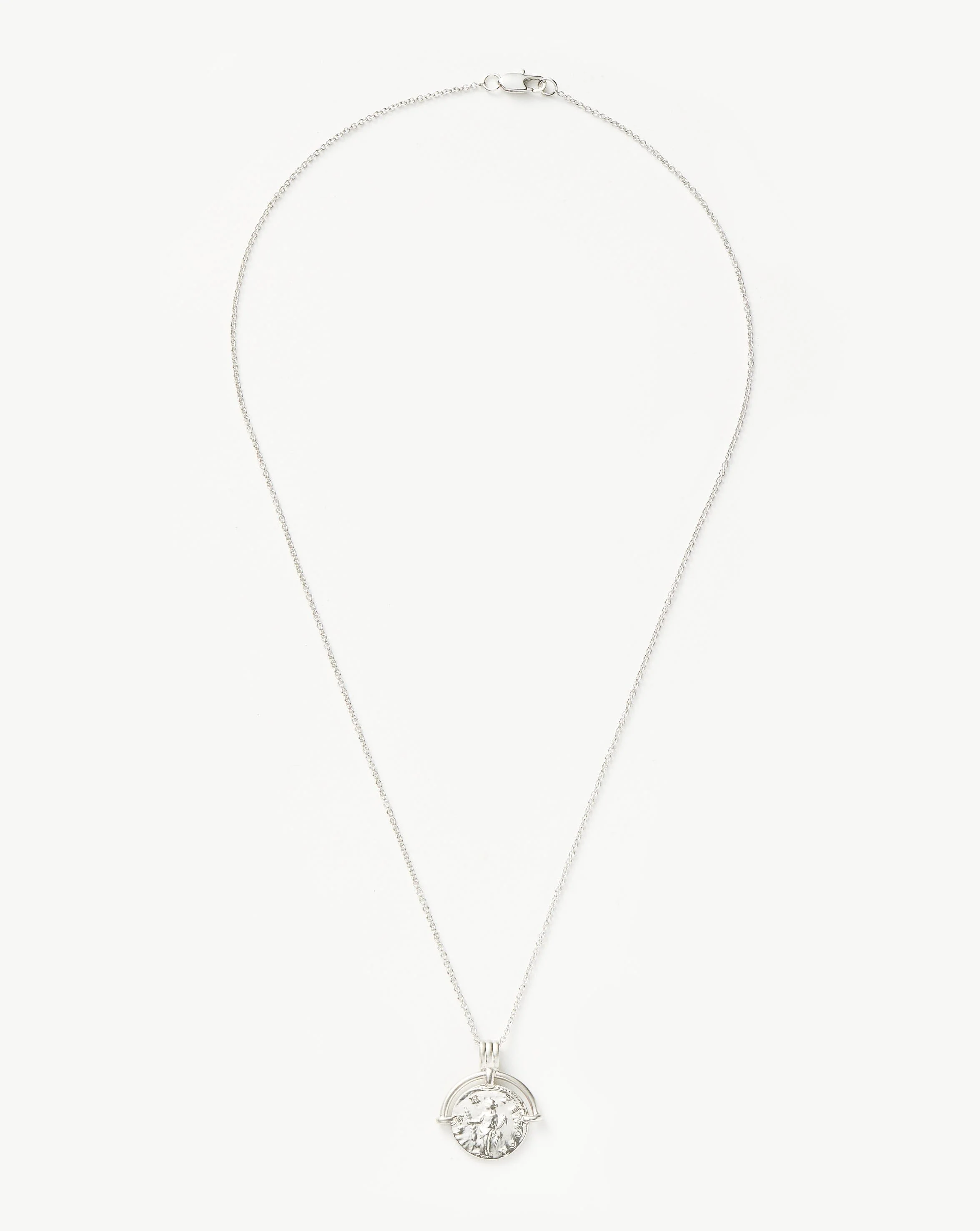 Lucy Williams Long Engravable Roman Arc Coin Necklace