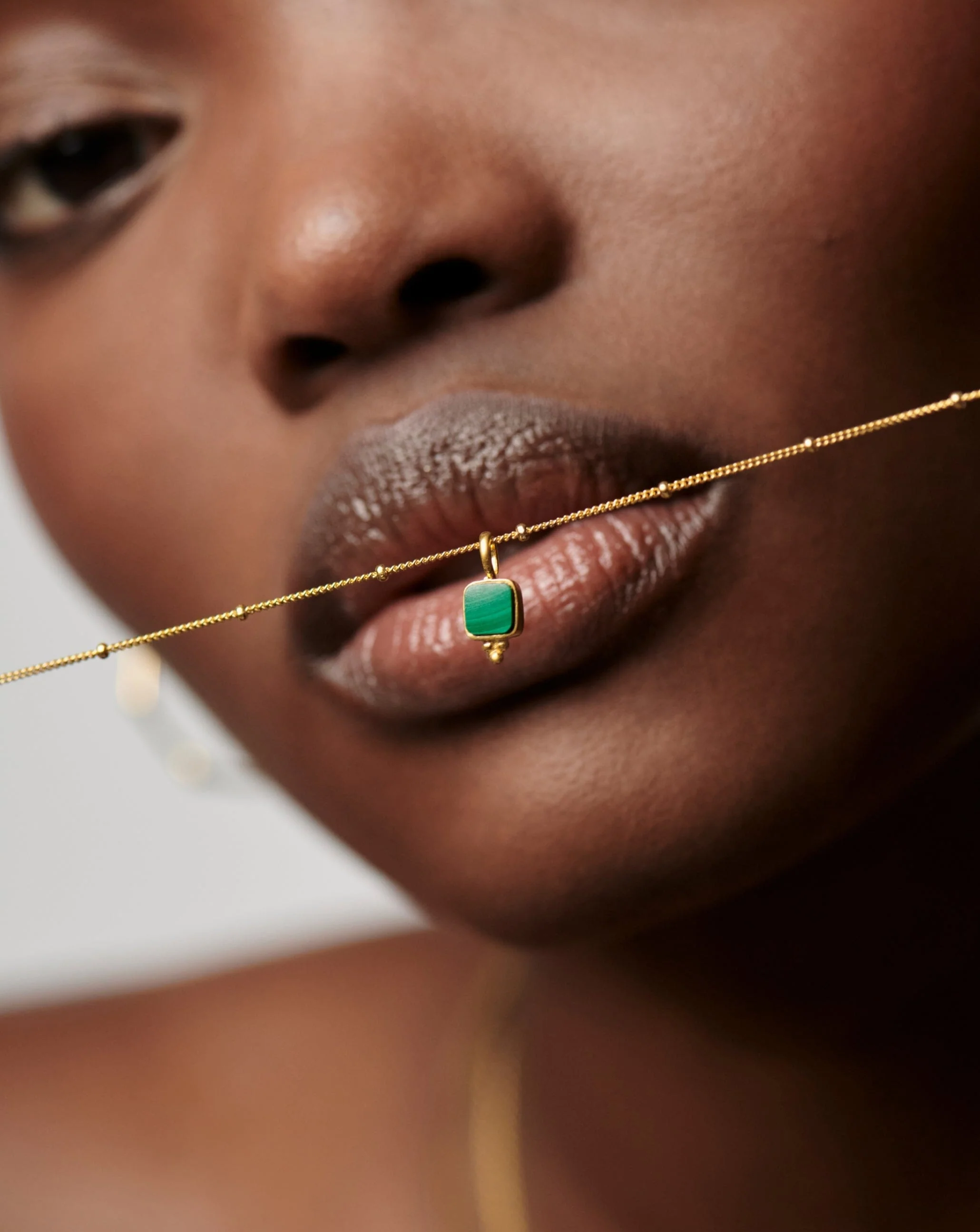 Lucy Williams Malachite Choker | 18ct Gold Vermeil/Malachite - Image 3