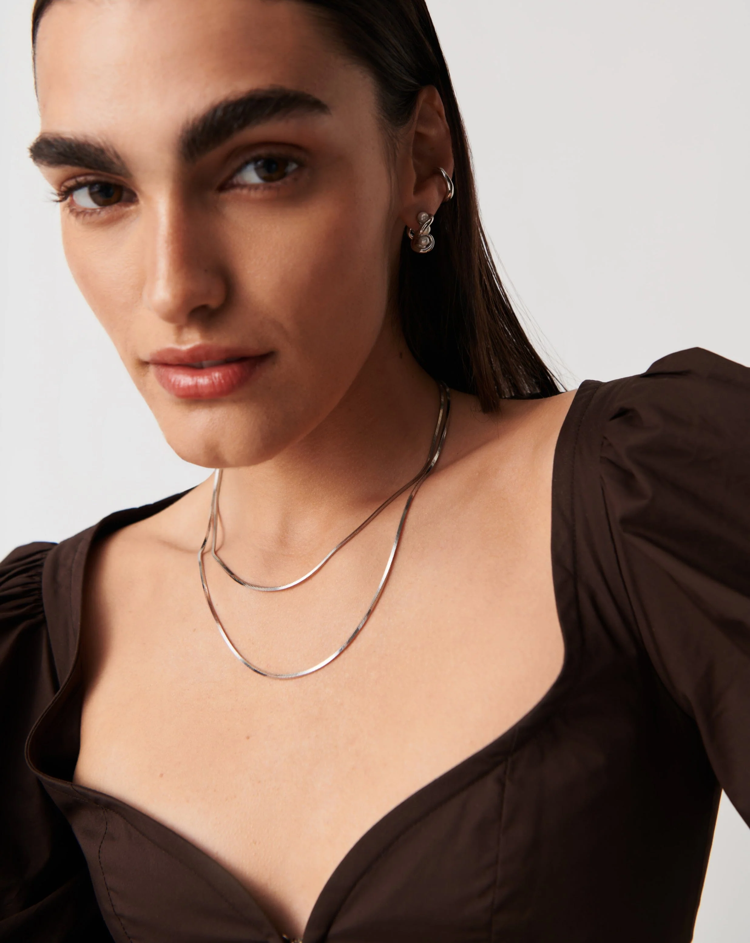 Lucy Williams Medium Square Snake Chain Necklace - Image 6