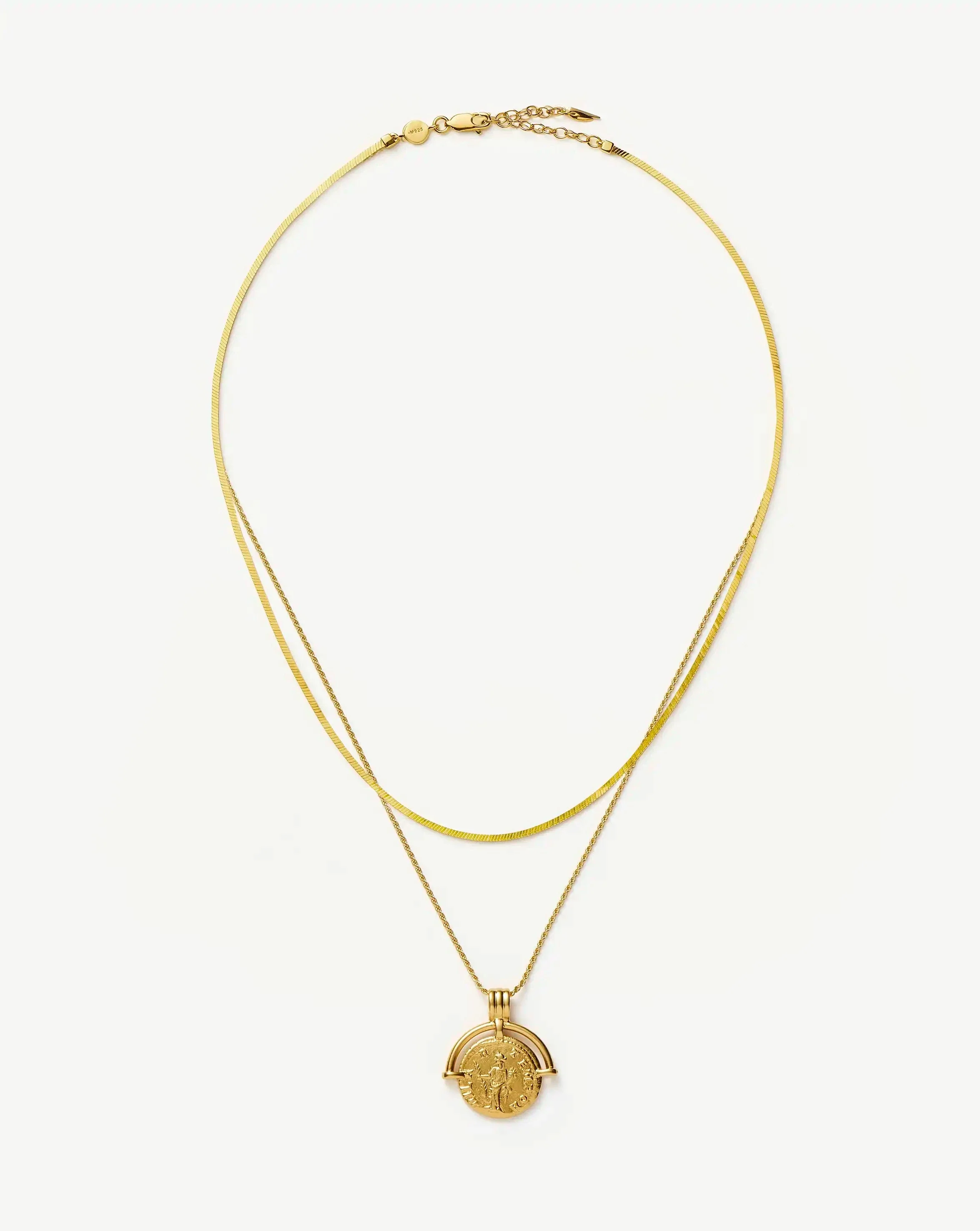 Lucy Williams Roman Arc & Snake Necklace Set | 18ct Gold Plated /  18ct Gold Plated Vermeil - Image 5