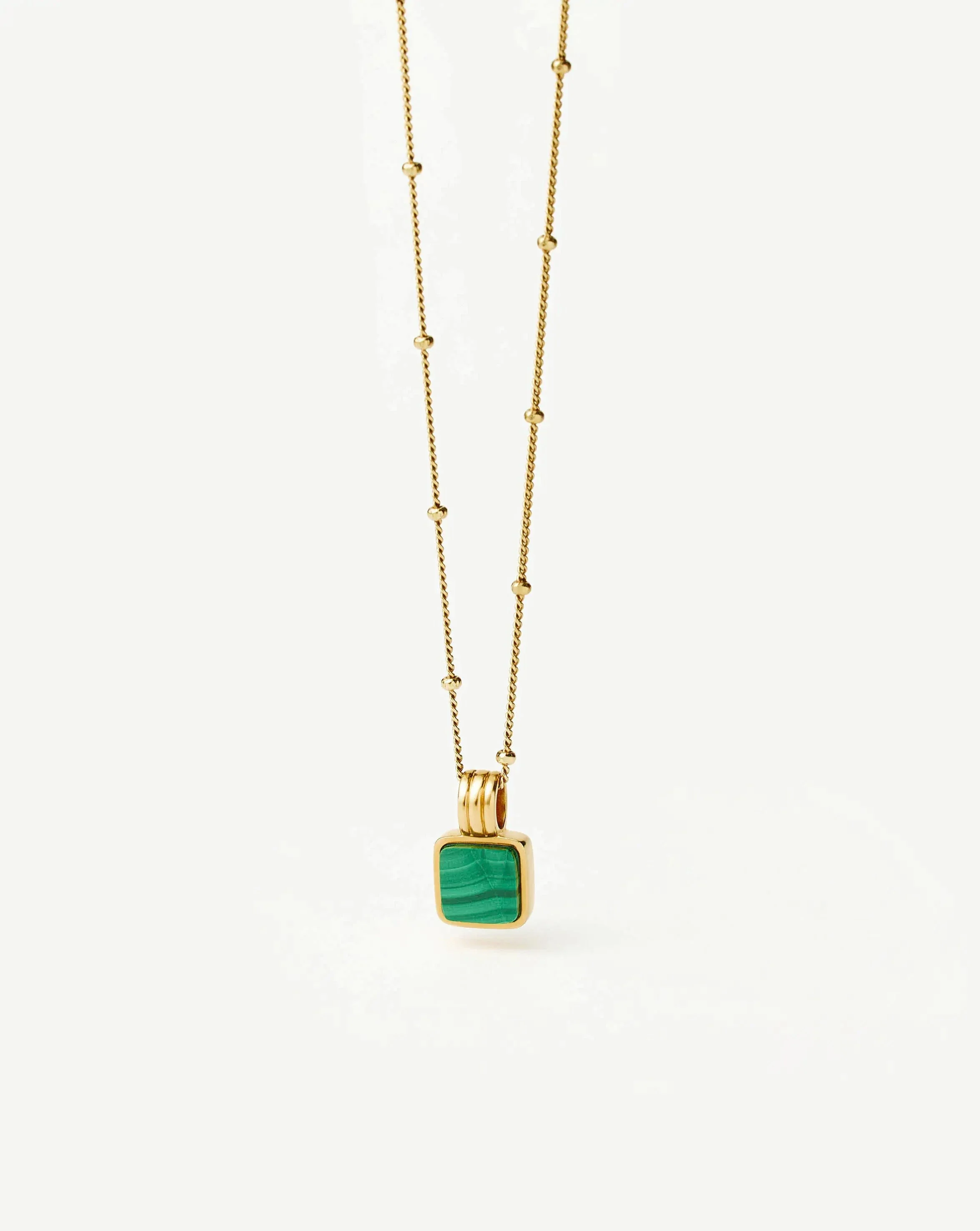 Lucy Williams Square Malachite Necklace | 18ct Gold Vermeil/Malachite - Image 5