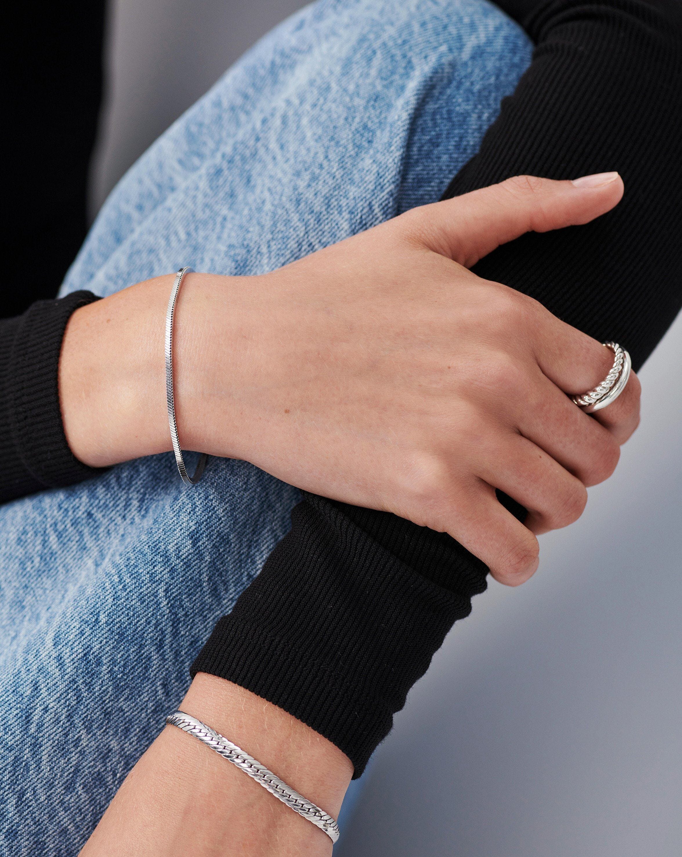 Lucy Williams Square Snake Chain Bracelet - Image 3