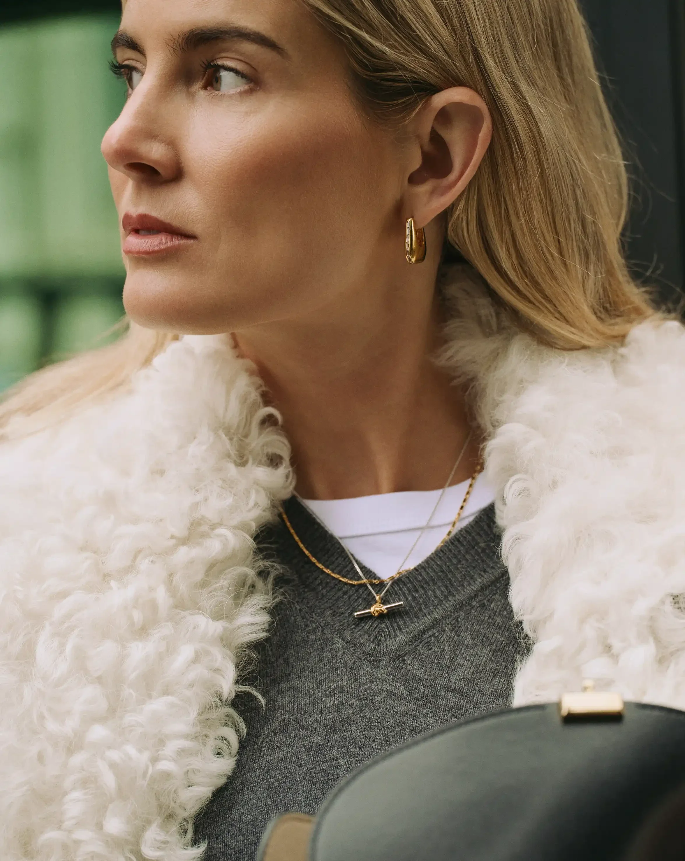 Lucy Williams T-Bar Knot Pendant Necklace | Mixed Metal - Image 3