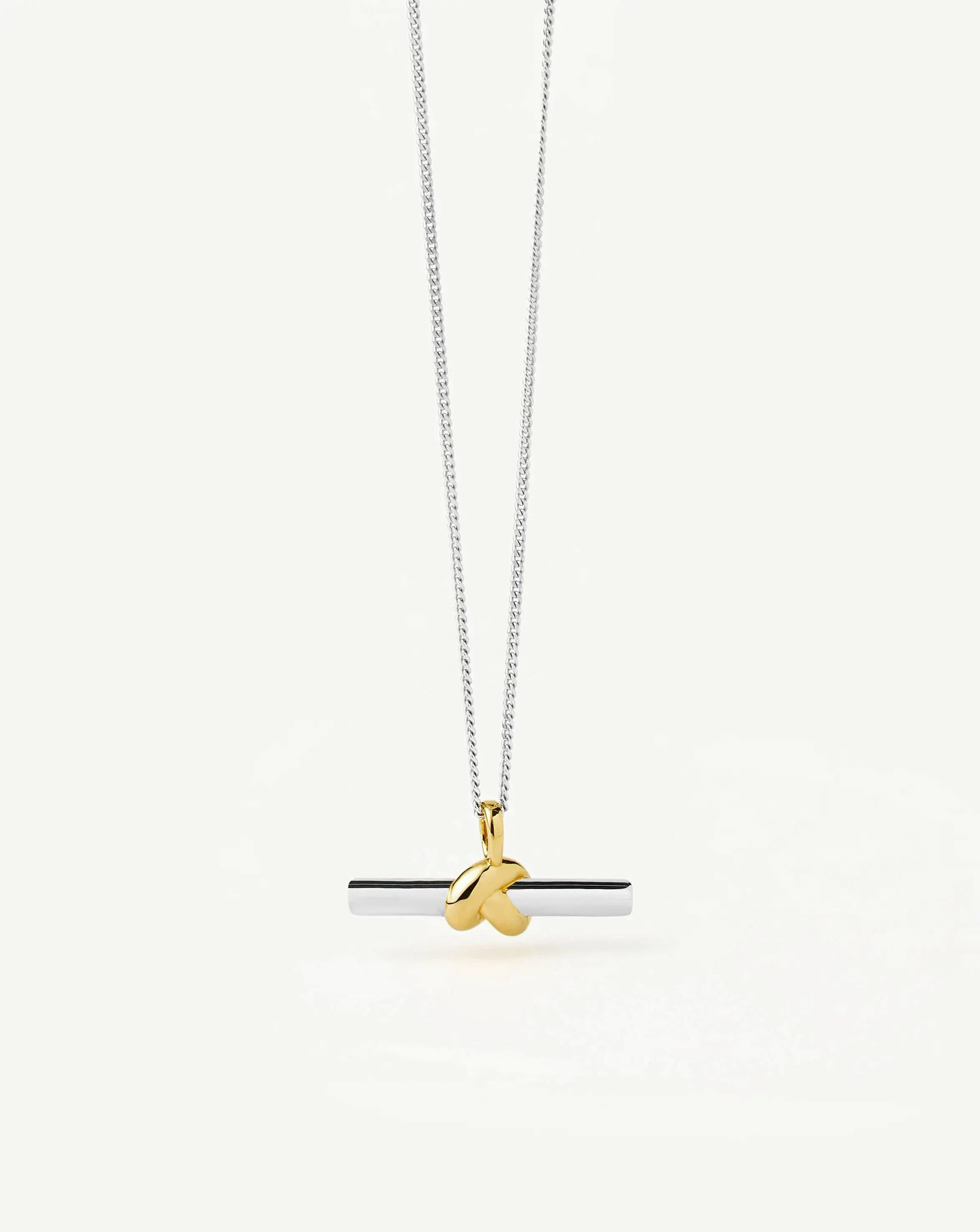 Lucy Williams T-Bar Knot Pendant Necklace | Mixed Metal - Image 7