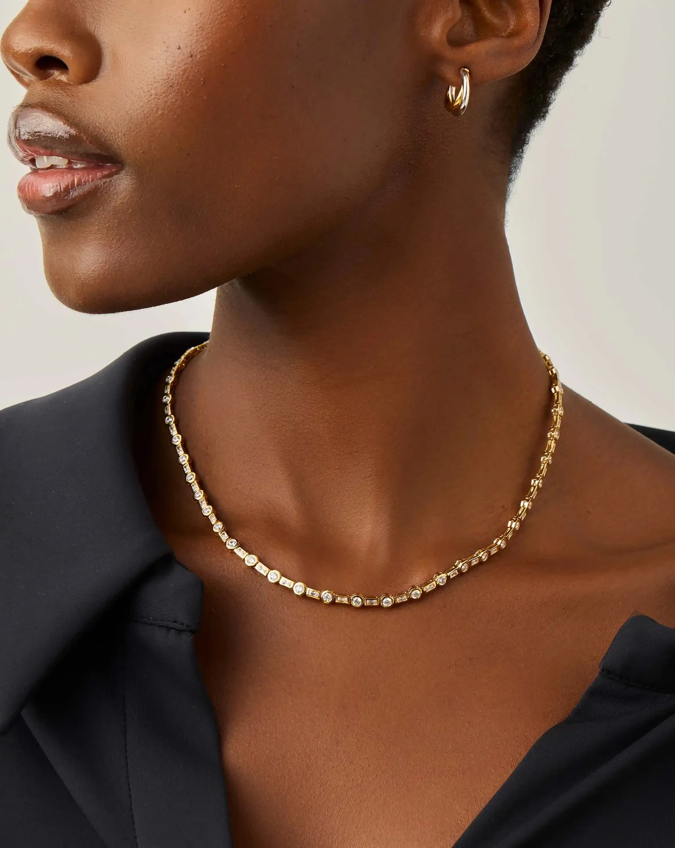Lucy Williams Tennis Necklace | 18ct Gold Plated - Image 2