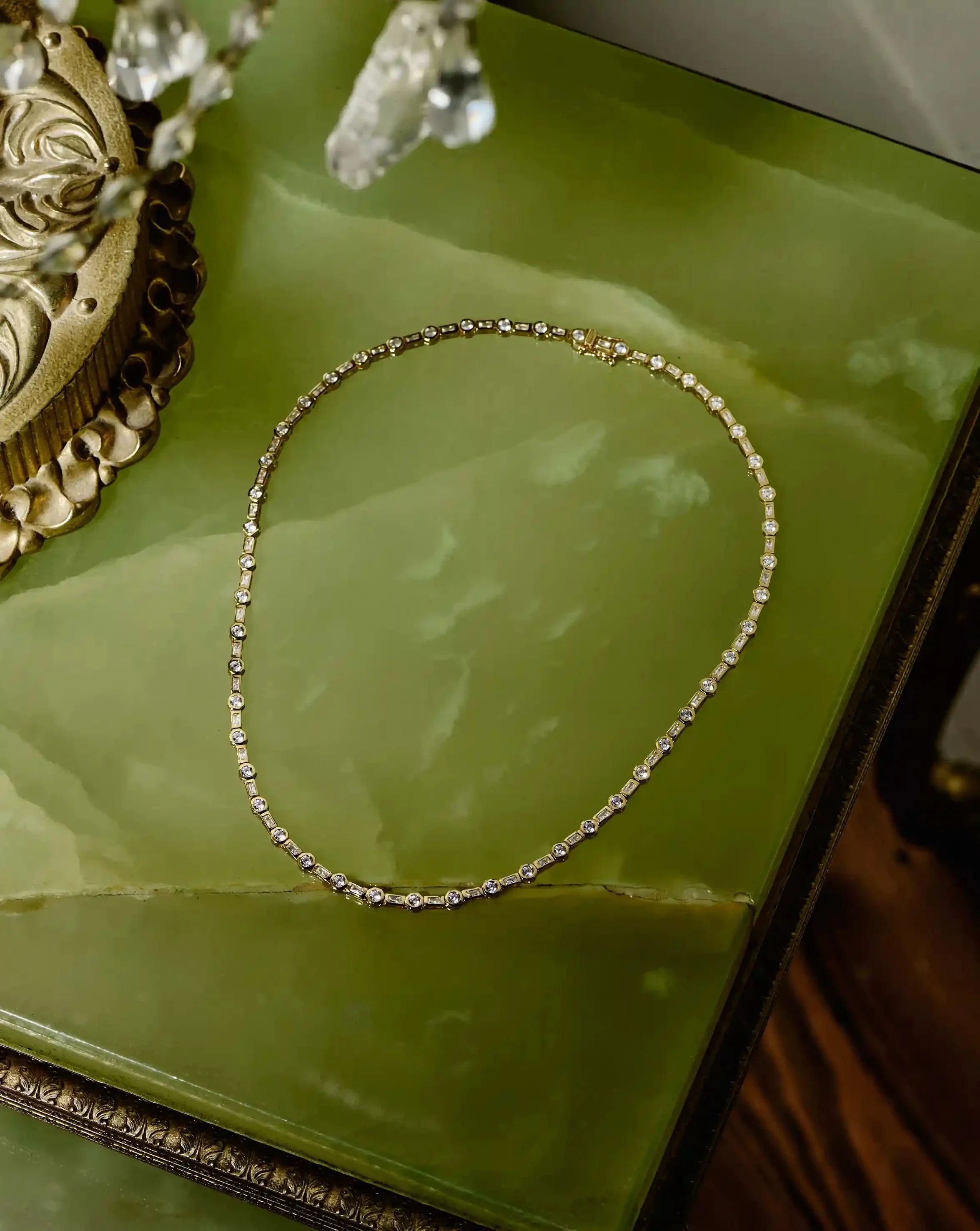 Lucy Williams Tennis Necklace | 18ct Gold Plated - Image 6