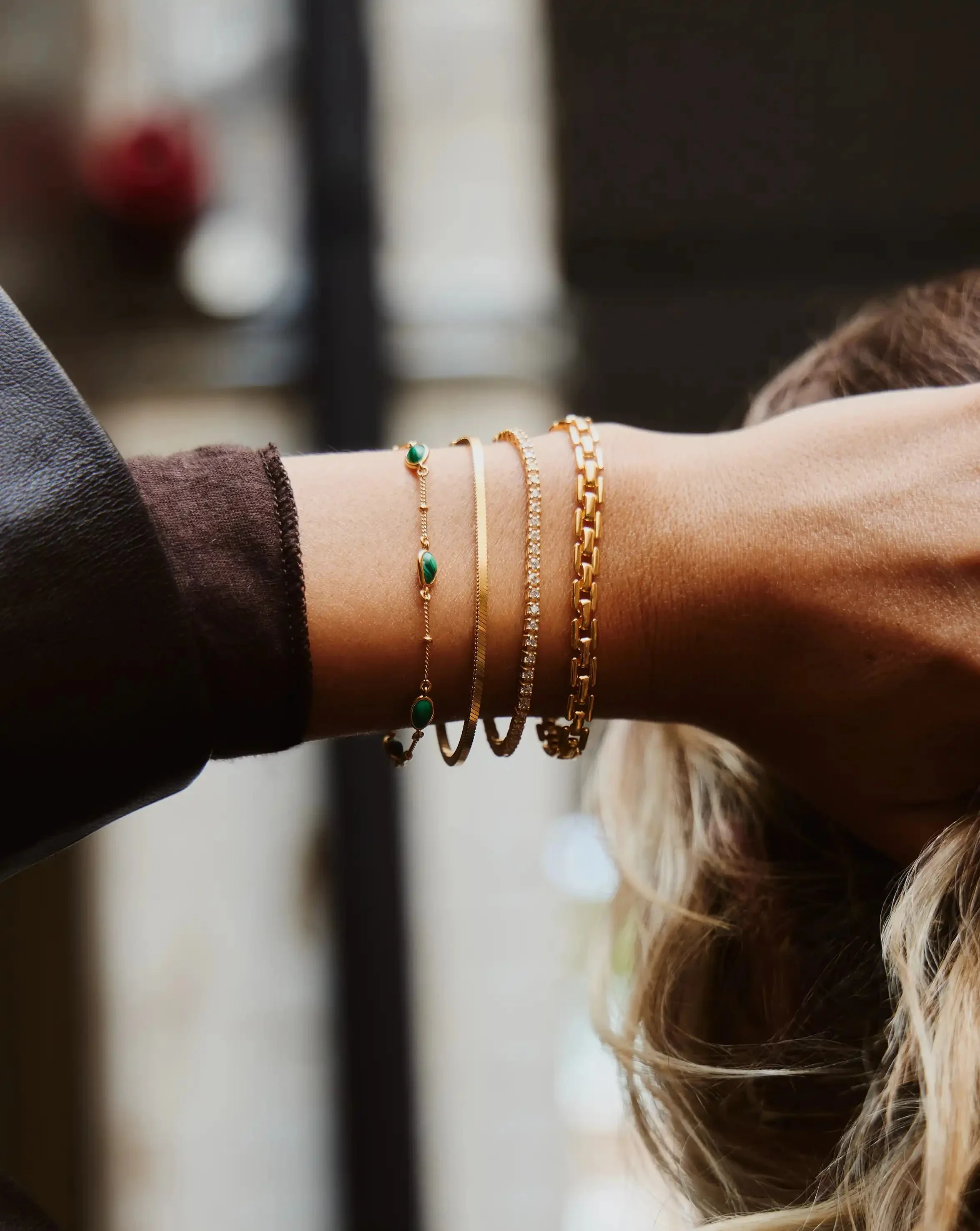 Magma Gemstone Charm Bracelet | 18ct Gold Vermeil on Recycled Sterling Silver - Image 7