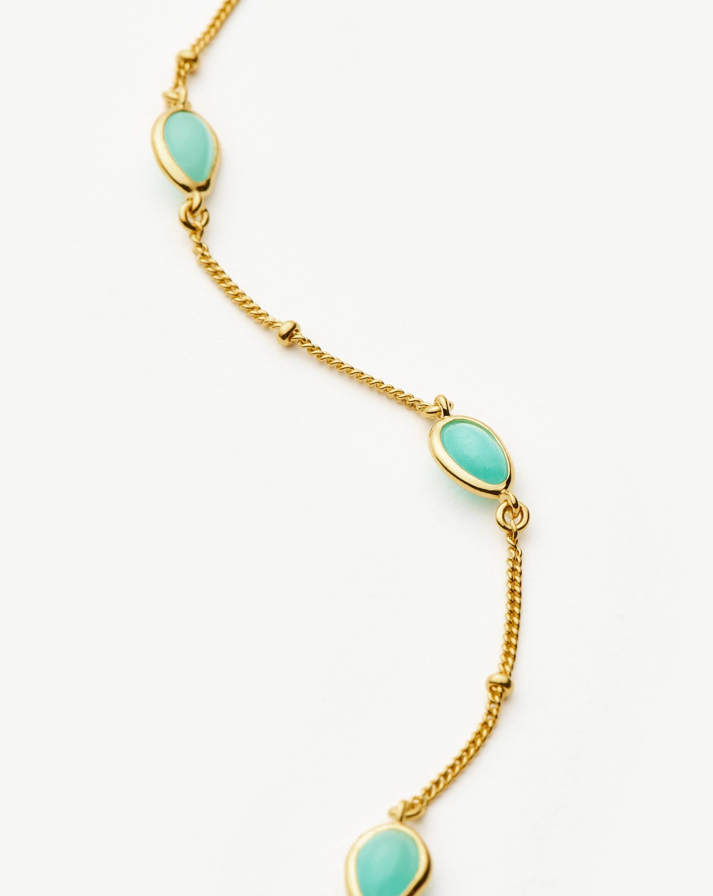 Magma Gemstone Charm Choker | 18ct Gold Vermeil/Amazonite - Image 4