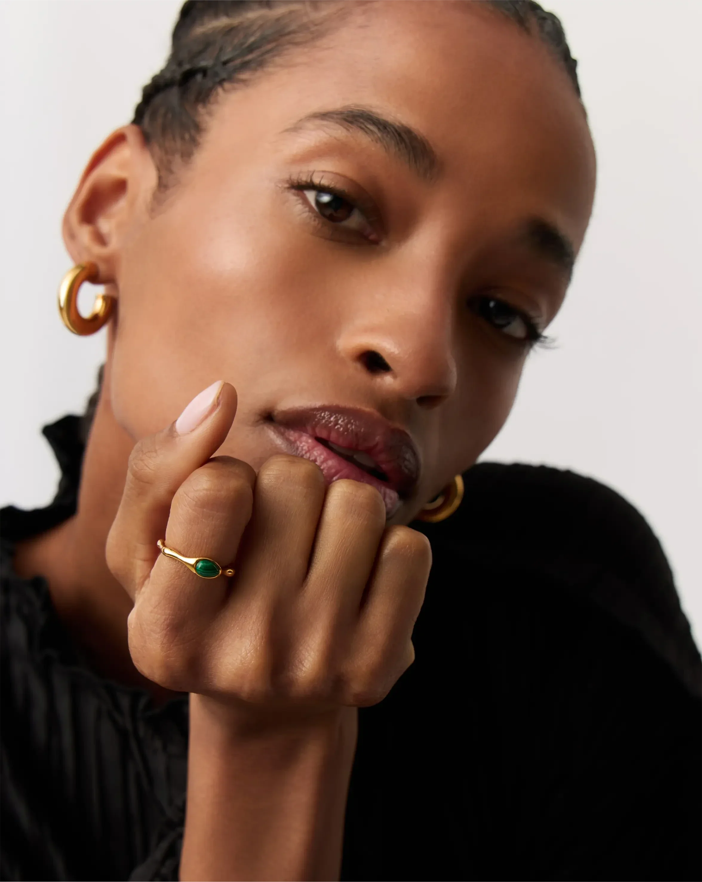 Magma Gemstone Stacking Ring | 18ct Recycled Gold Vermeil on Recycled Sterling Silver - Image 2