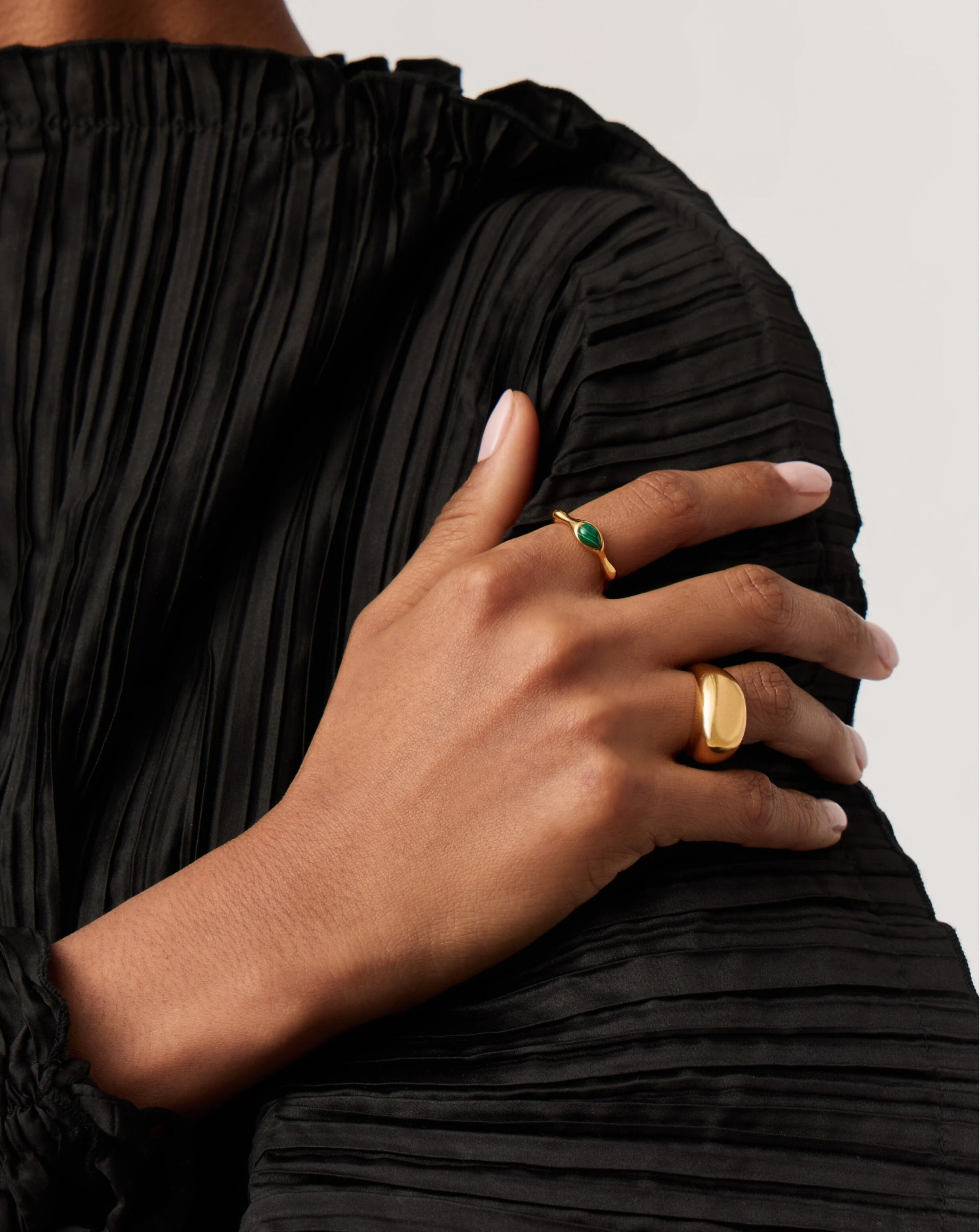 Magma Gemstone Stacking Ring | 18ct Recycled Gold Vermeil on Recycled Sterling Silver - Image 3