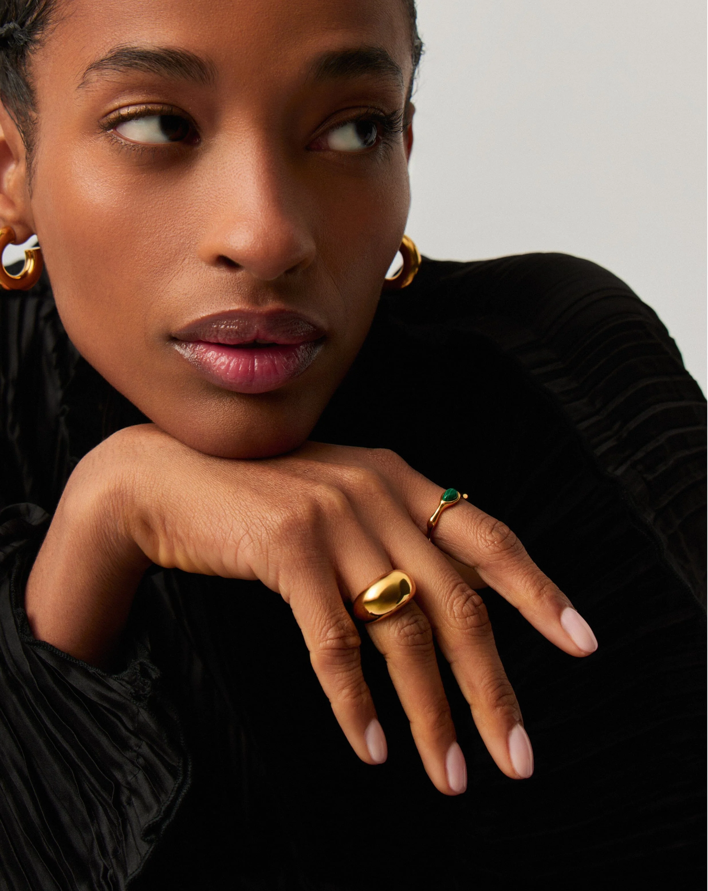 Magma Gemstone Stacking Ring | 18ct Recycled Gold Vermeil on Recycled Sterling Silver - Image 6