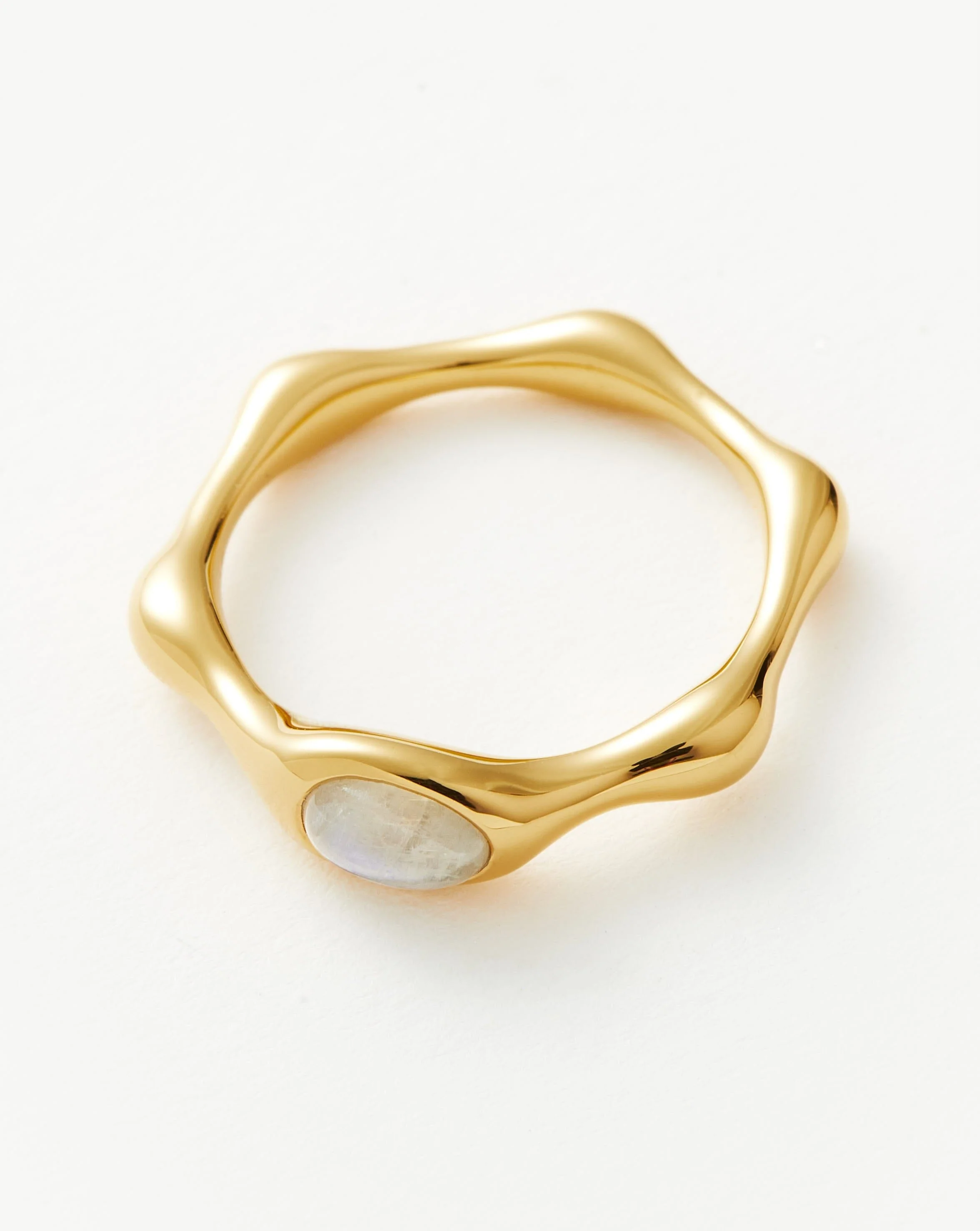 Magma Gemstone Stacking Ring | 18ct Recycled Gold Vermeil on Recycled Sterling Silver - Image 5