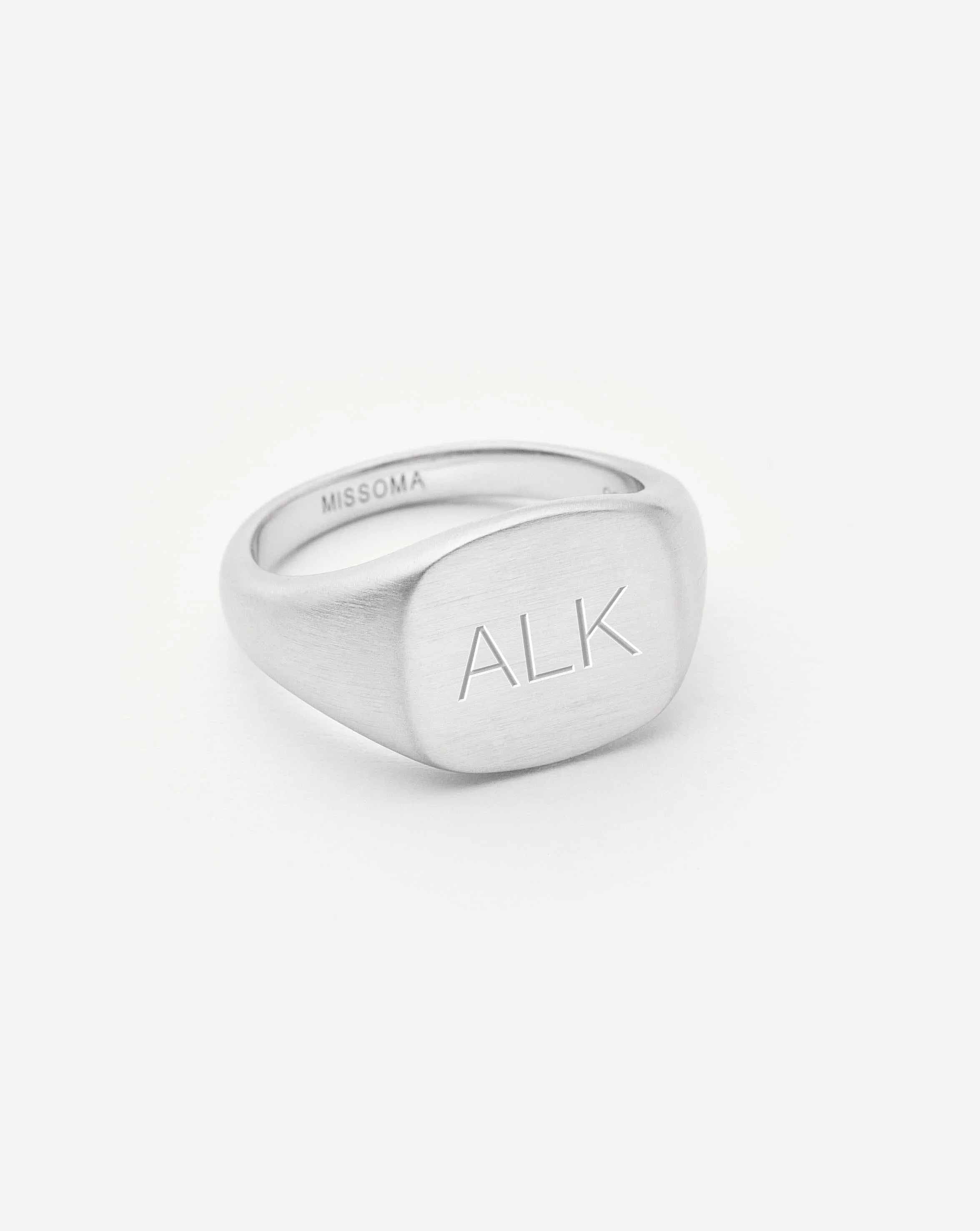 Mens Engravable Signet Ring | Sterling Silver - Image 4