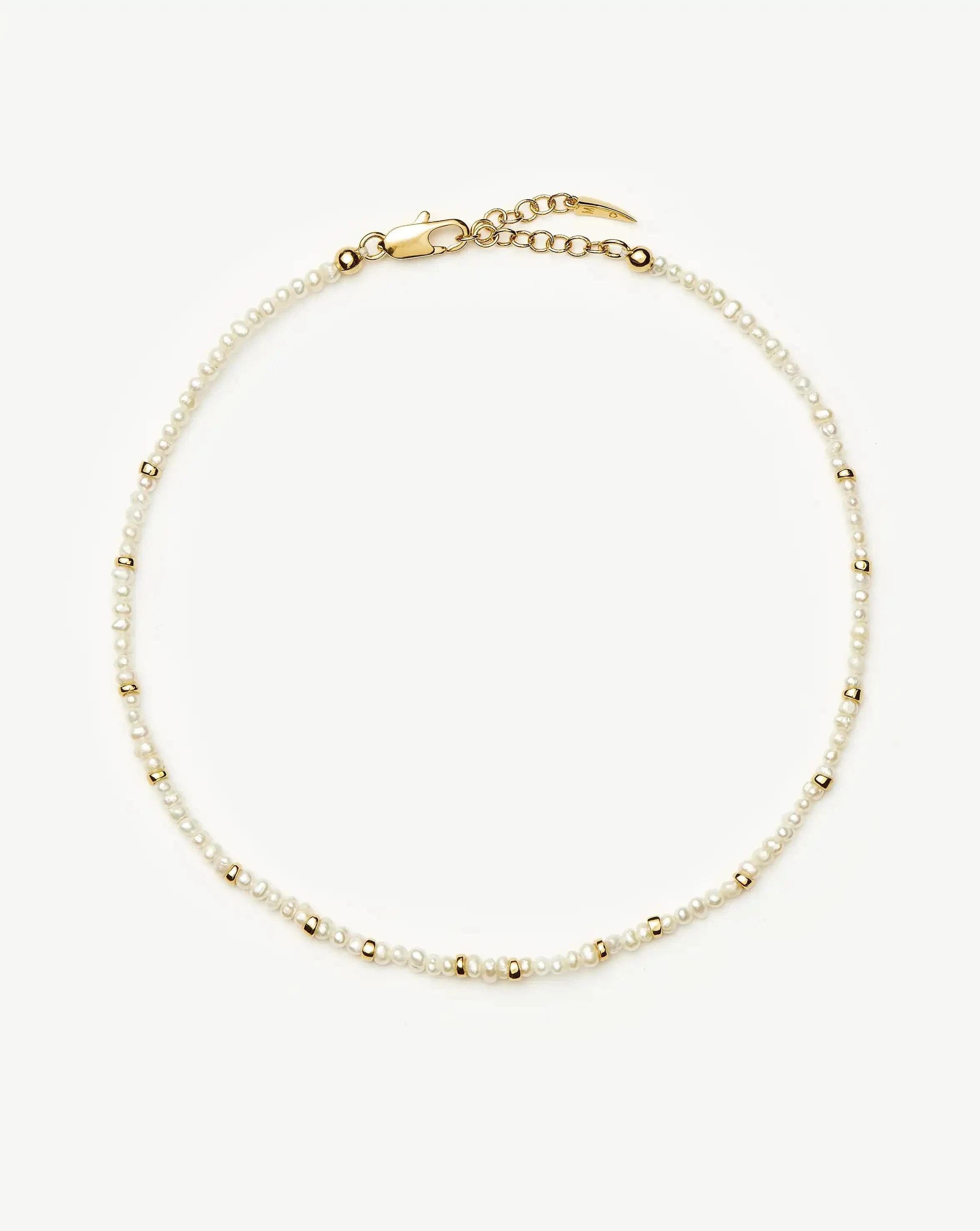 Micro Pearl Beaded Anklet | 18ct Gold Plated/Pearl