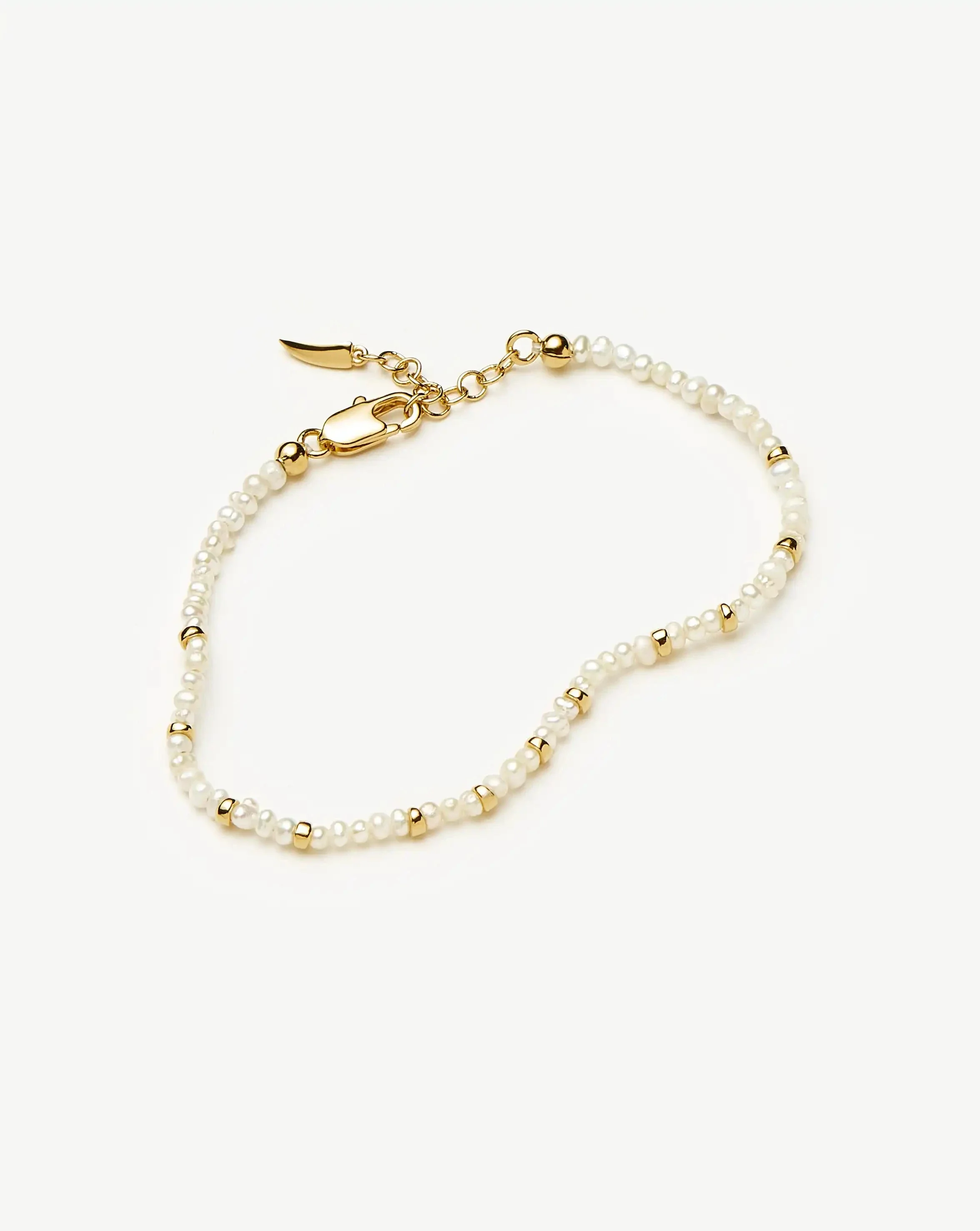 Micro Pearl Beaded Bracelet | 18ct Gold Plated/Pearl - Image 4