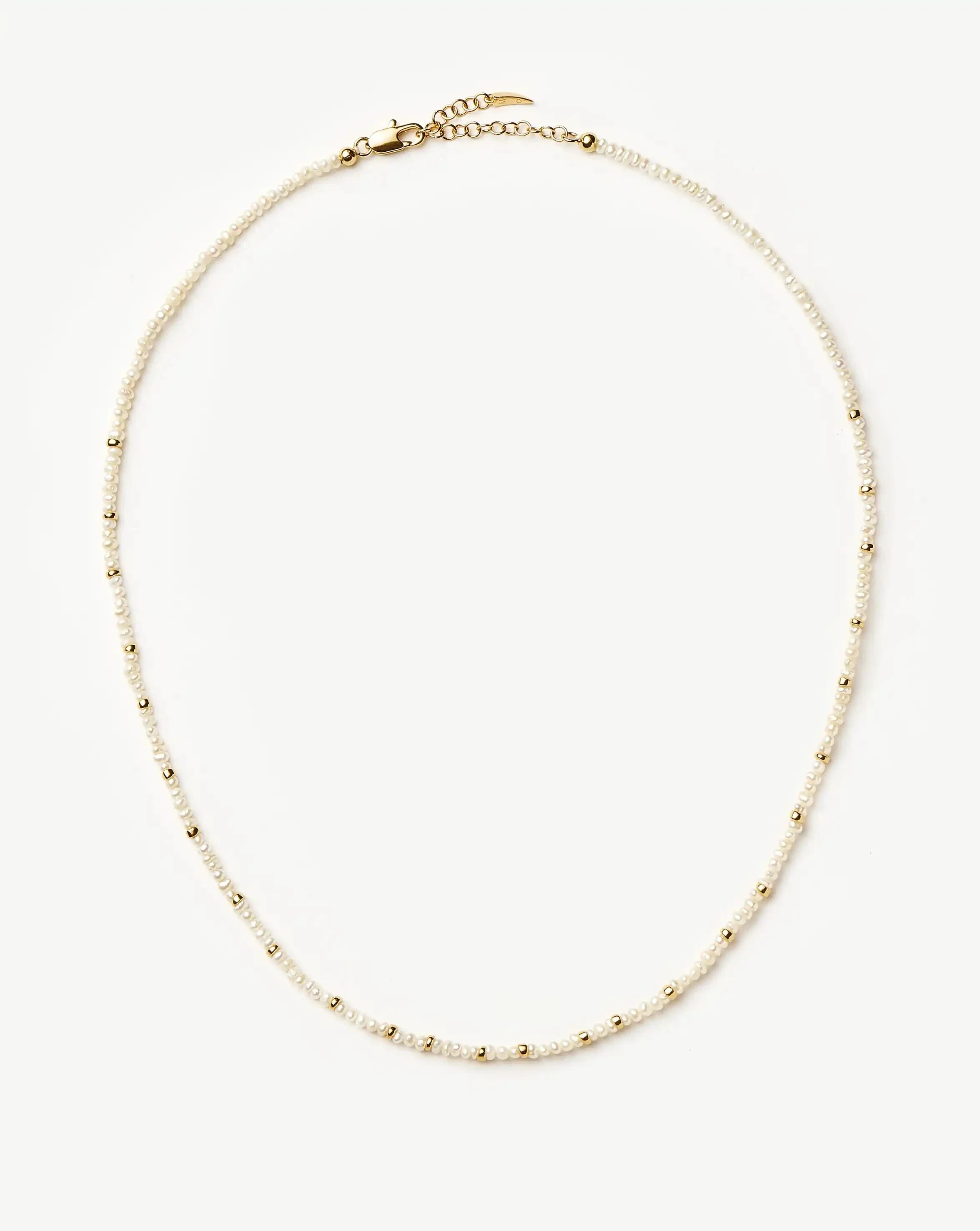 Micro Pearl Beaded Necklace | 18ct Gold Plated/Pearl
