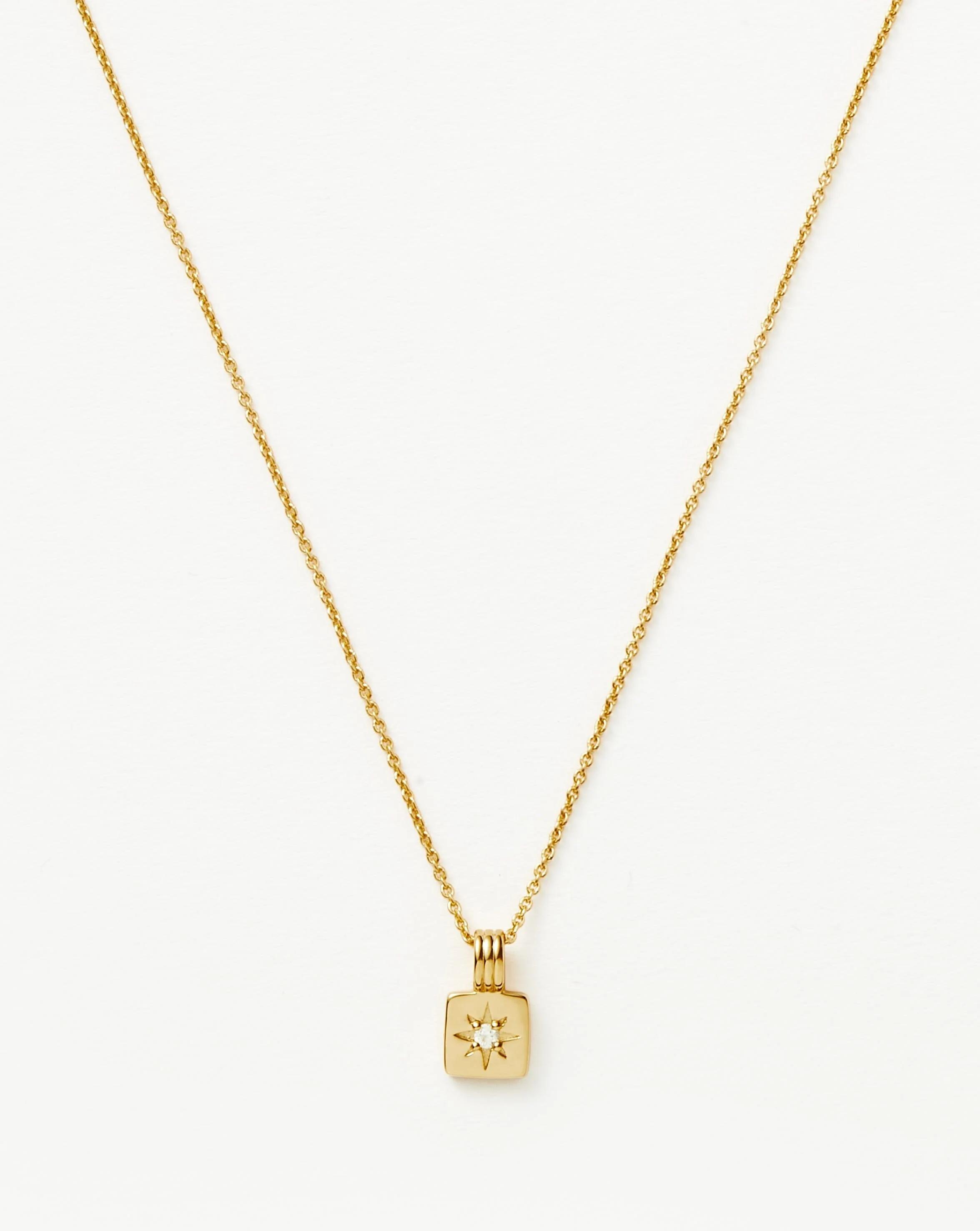 Mini Star Ridge Pendant Necklace | 18ct Gold Vermeil