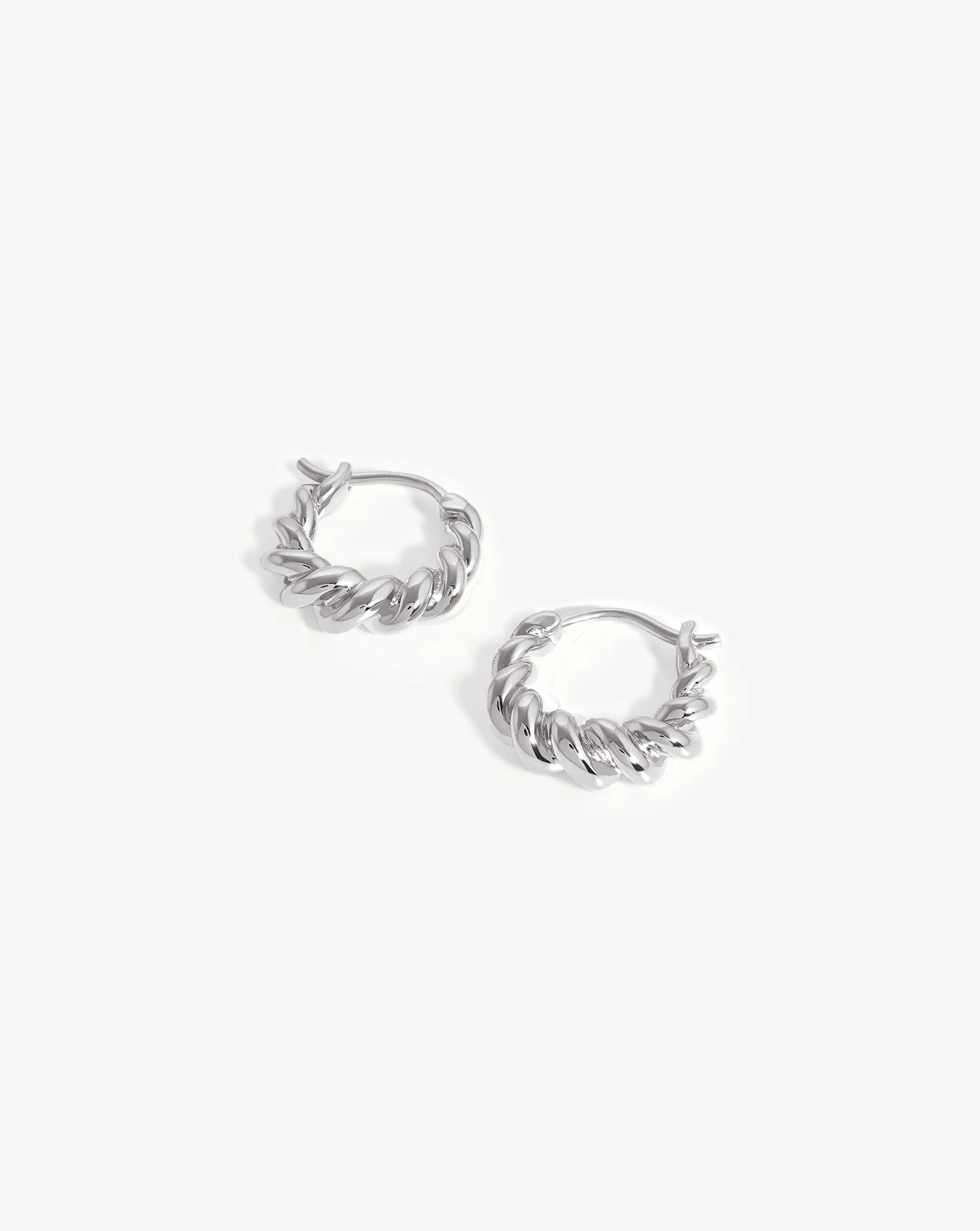 Small Tidal Hoop Earrings | Sterling Silver - Image 4