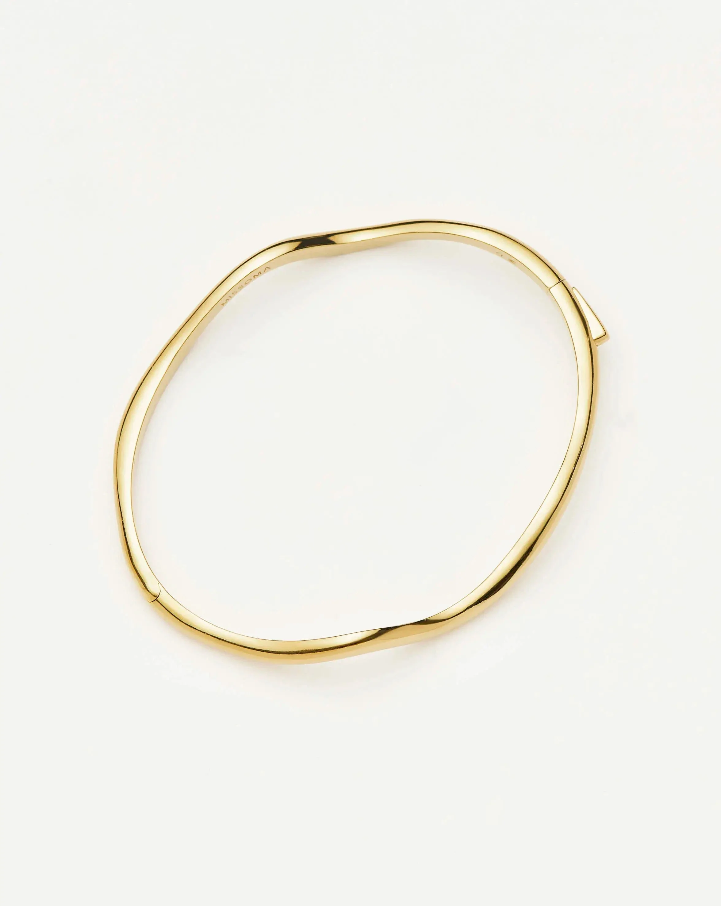 Molten Classic Hinged Bangle | 18ct Gold Plated - Image 5