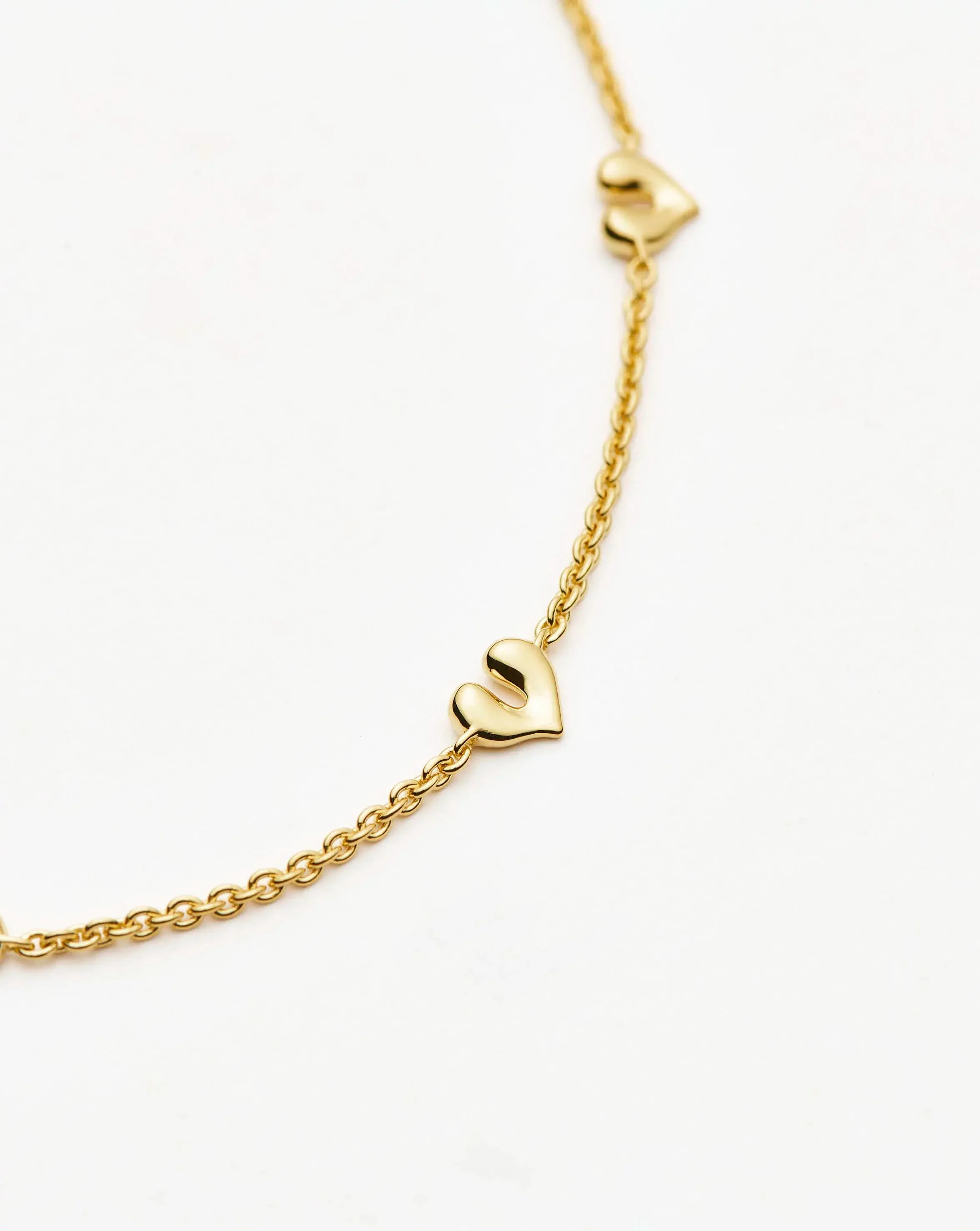 Molten Heart Mini Charm Bracelet | 18ct Gold Vermeil - Image 4