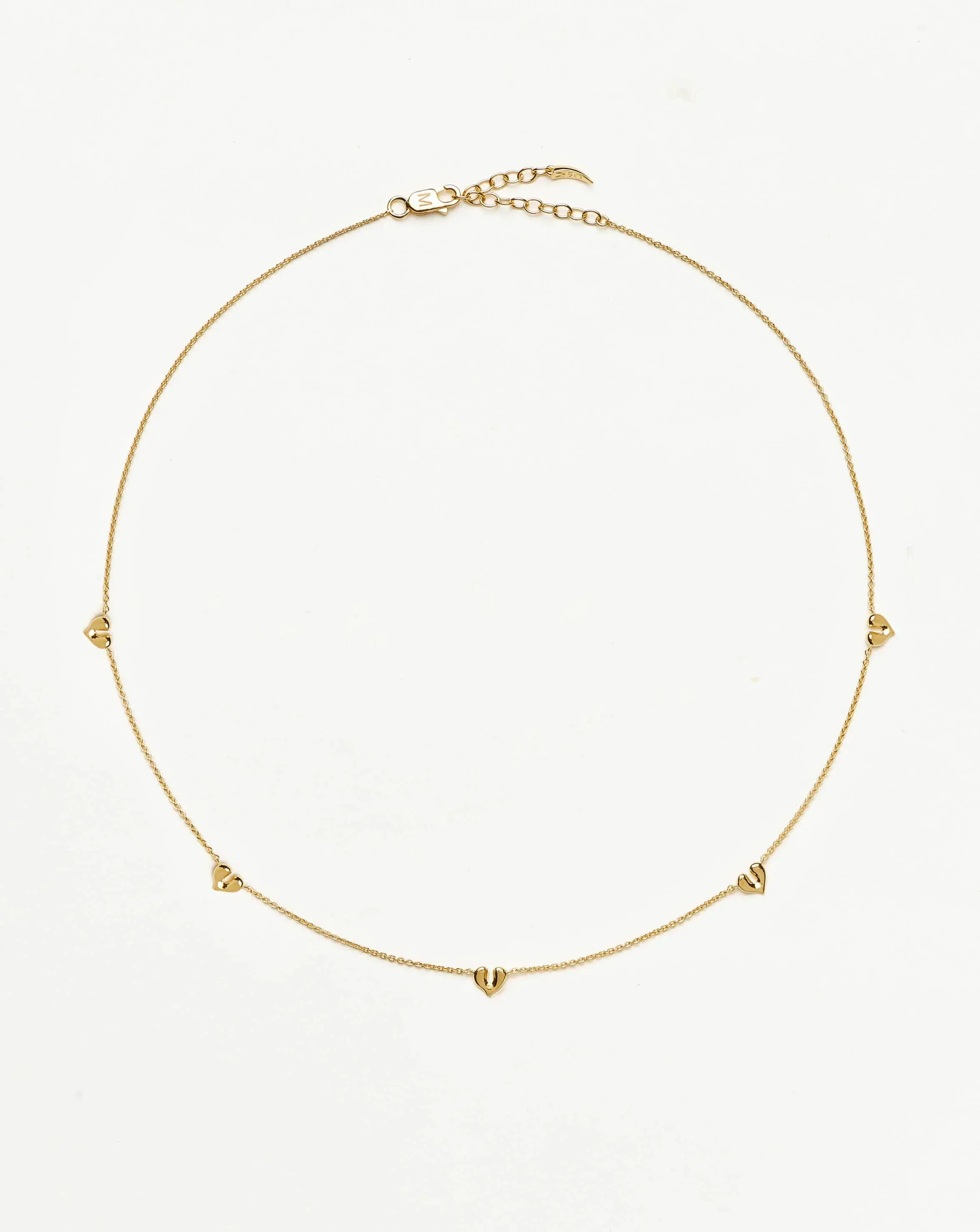 Molten Heart Mini Charm Choker | 18ct Gold Vermeil