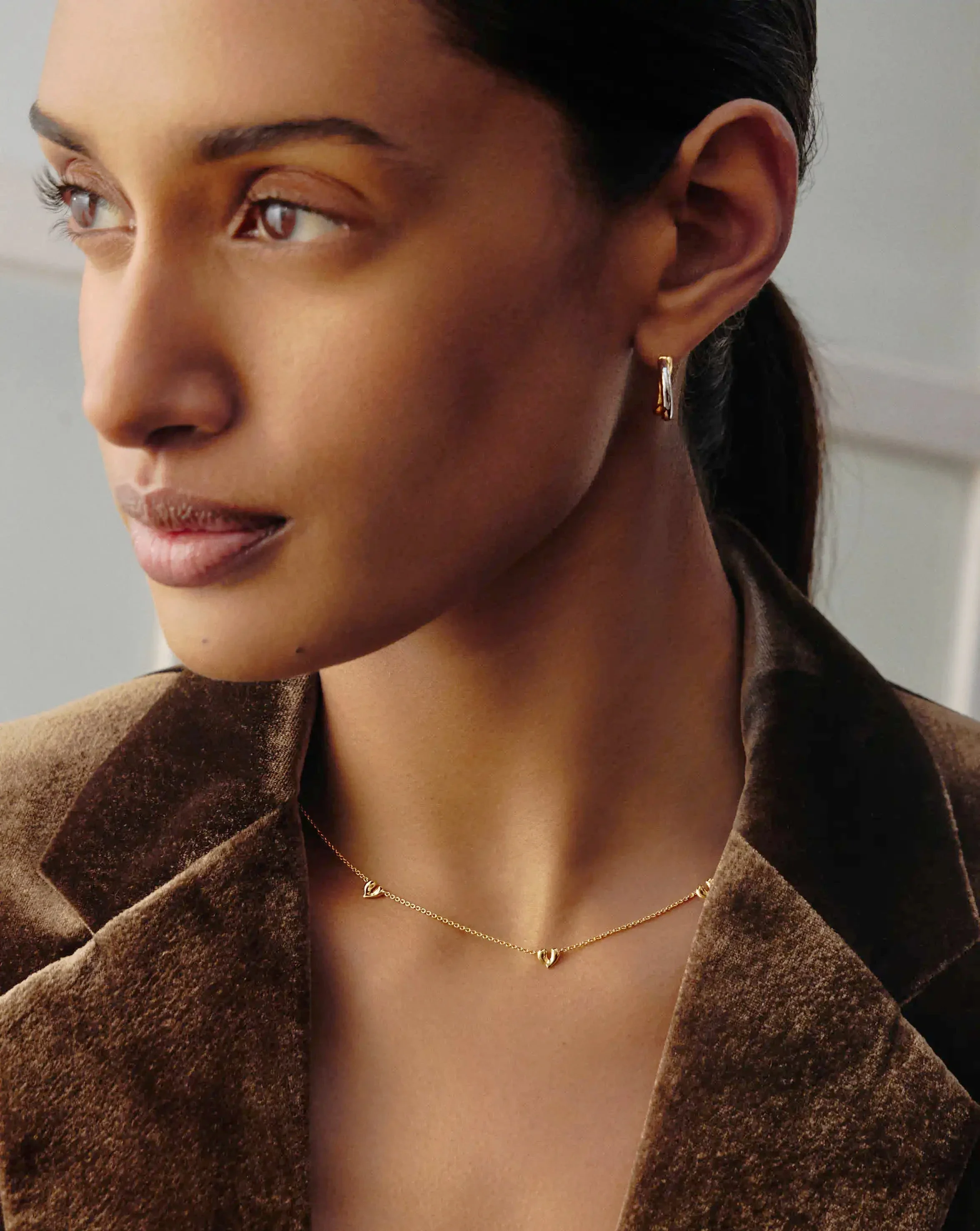 Molten Heart Mini Charm Choker | 18ct Gold Vermeil - Image 3