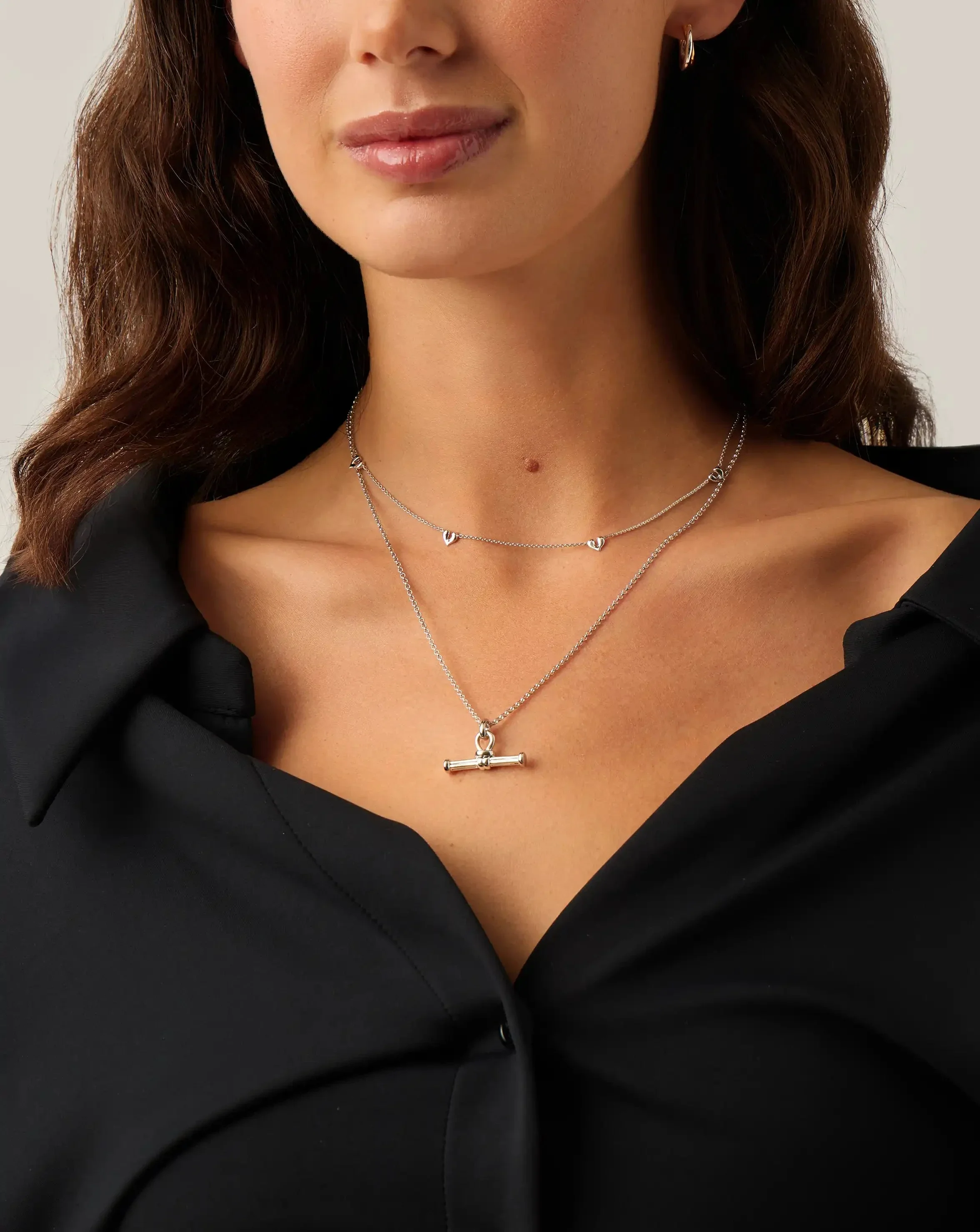 Molten Heart Mini Charm Choker | Sterling Silver - Image 3