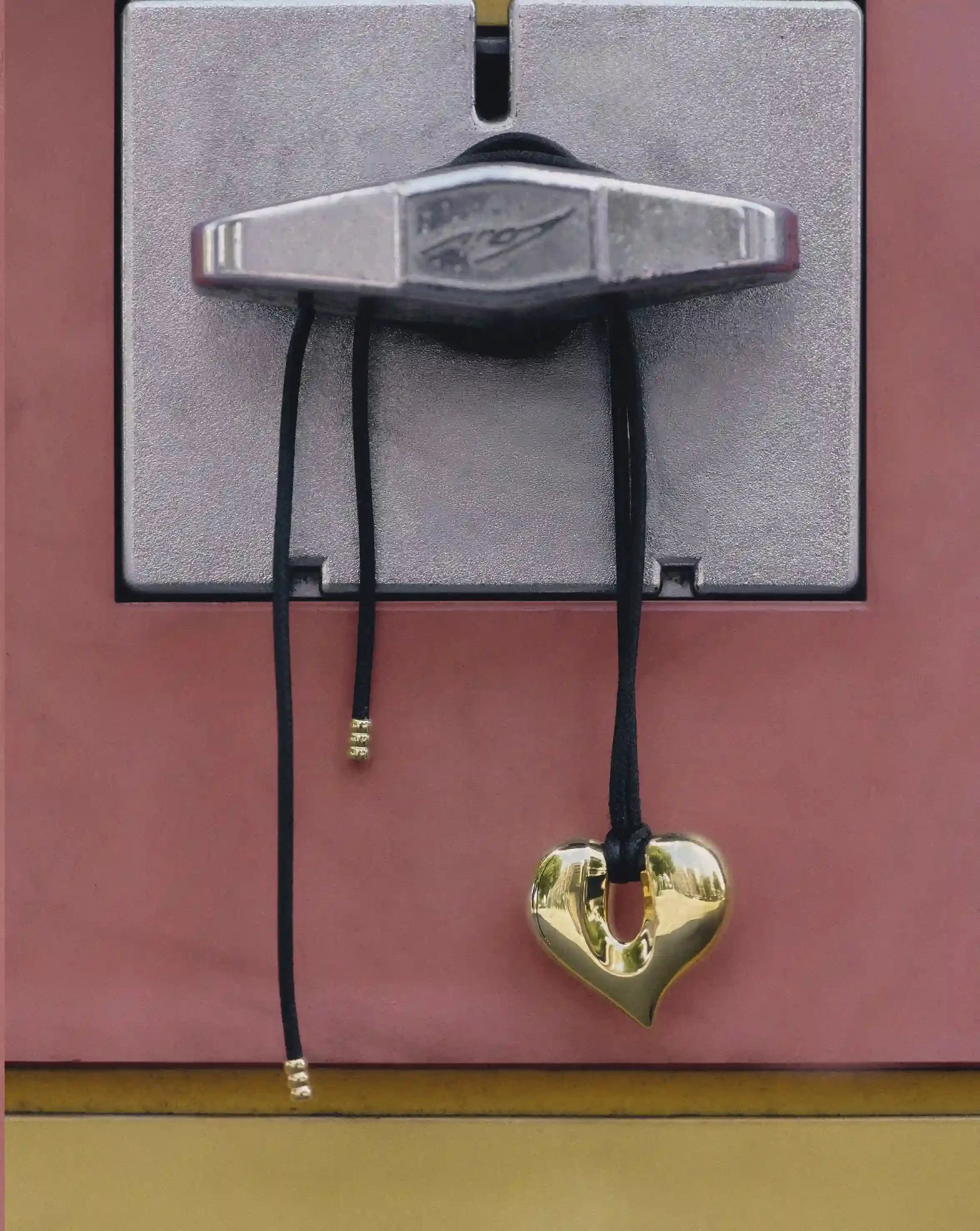 Molten Heart Pendant Cord Necklace | 18ct Gold Plated - Image 6