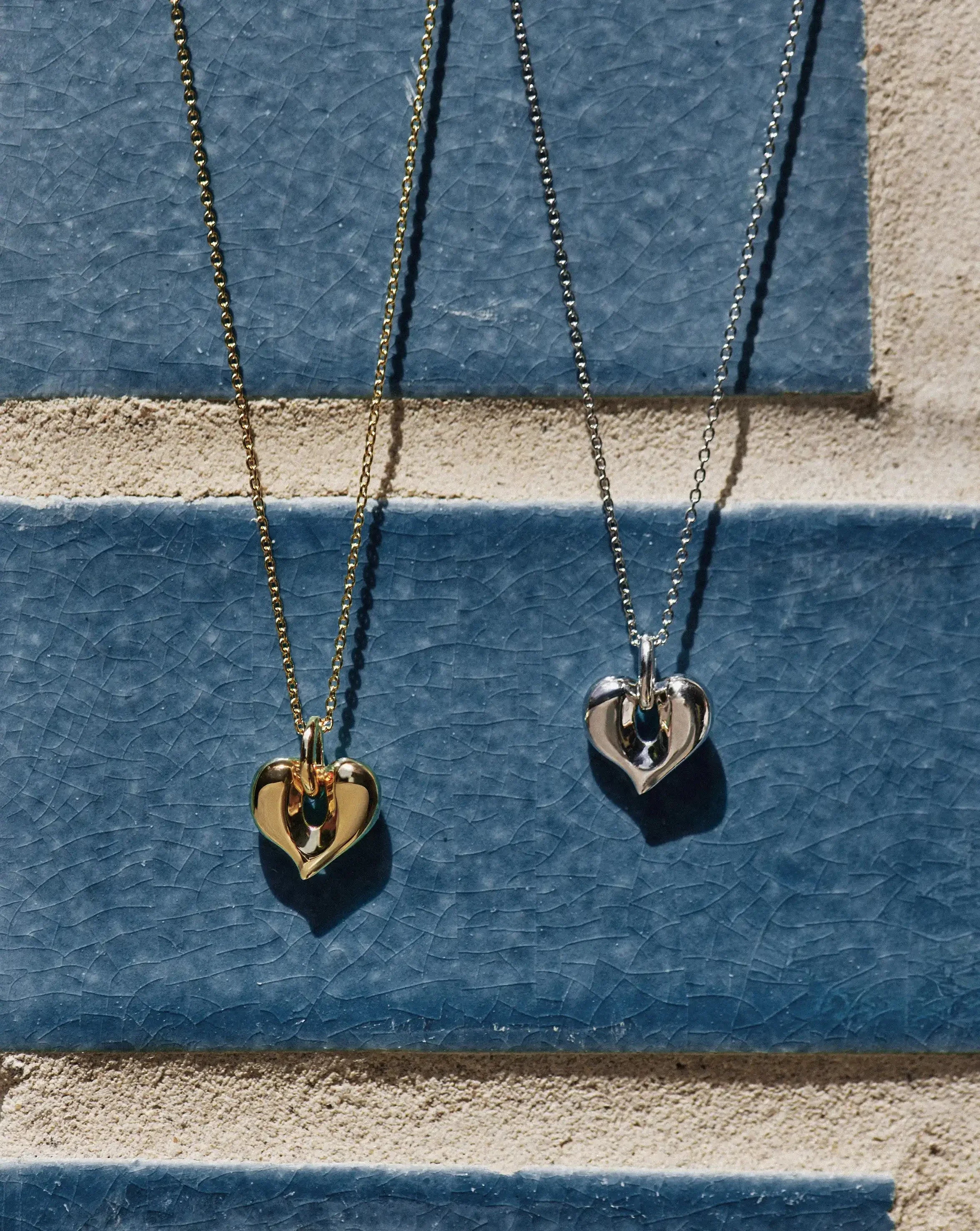 Molten Heart Pendant Necklace | 18ct Gold Plated - Image 3