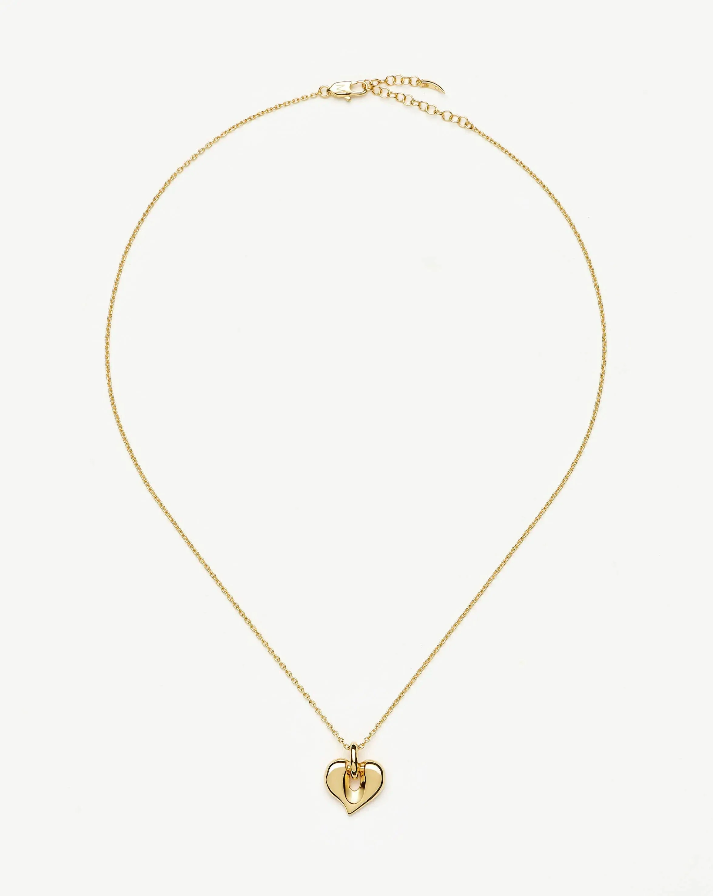Molten Heart Pendant Necklace | 18ct Gold Plated - Image 4