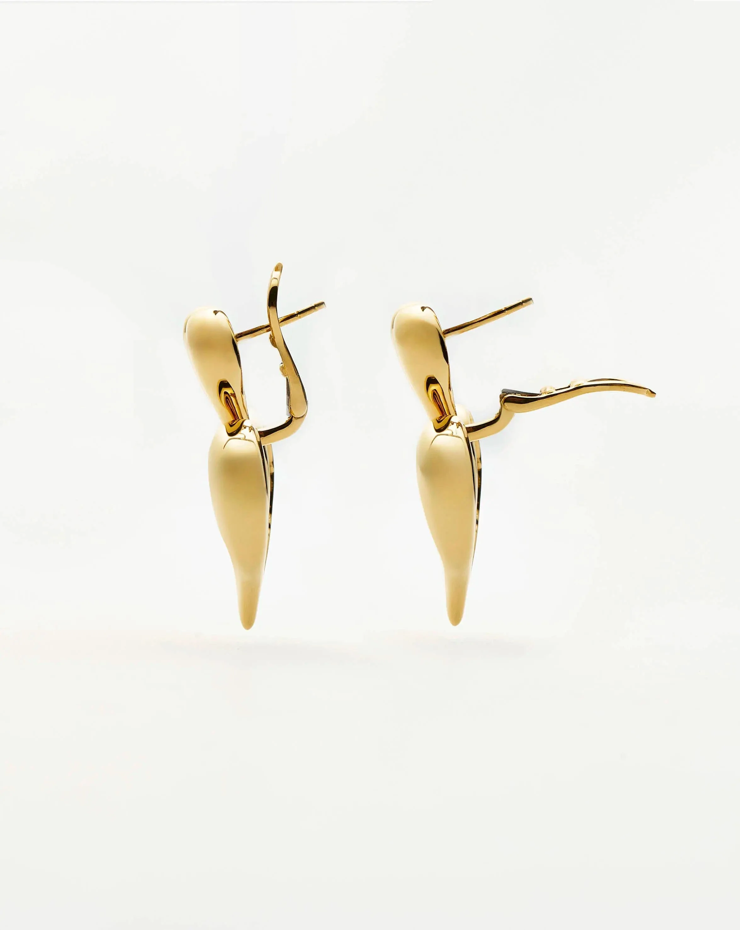 Molten Heart Statement Earrings | 18ct Gold Plated - Image 4
