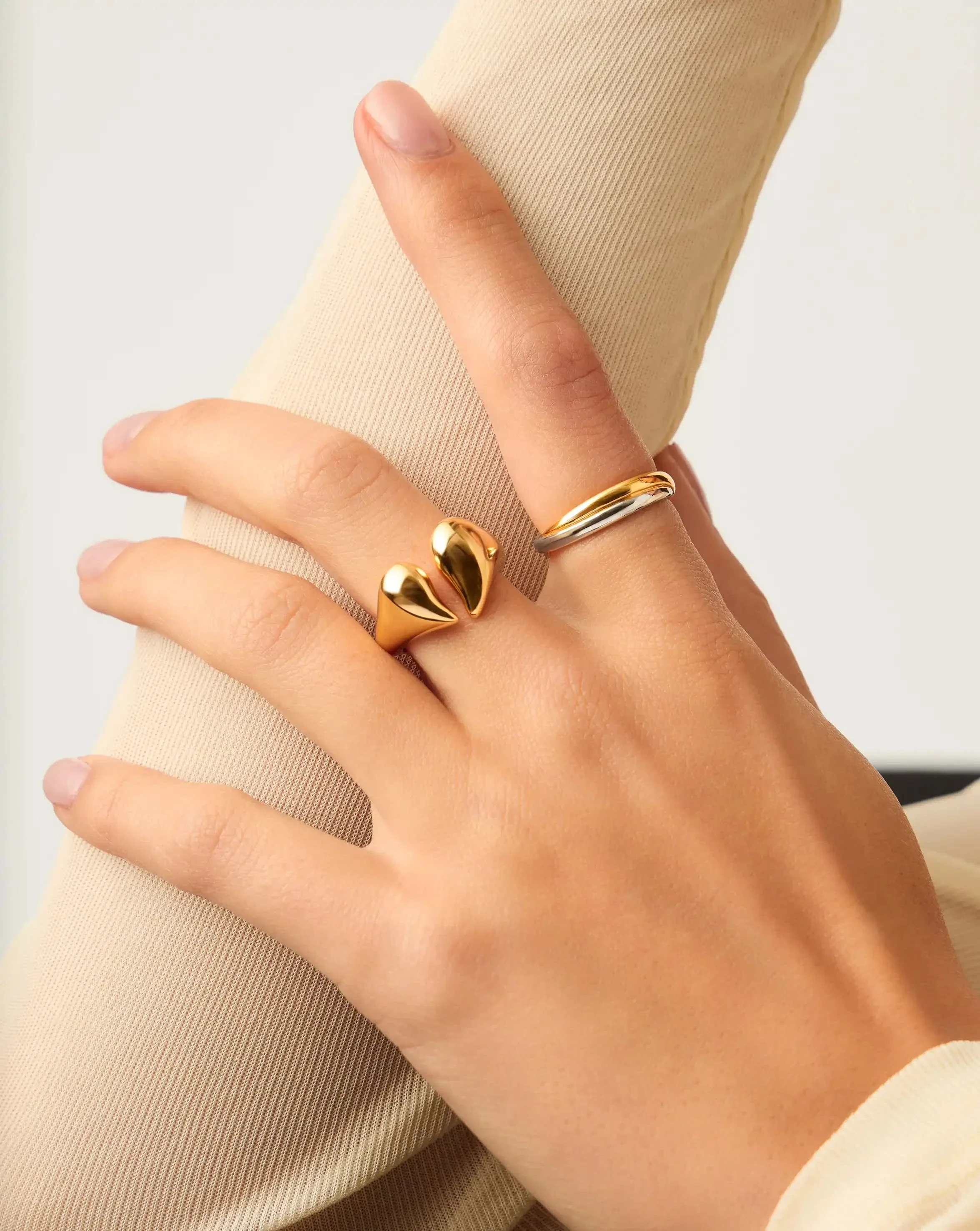 Molten Heart Statement Ring | 18ct Gold Plated - Image 2